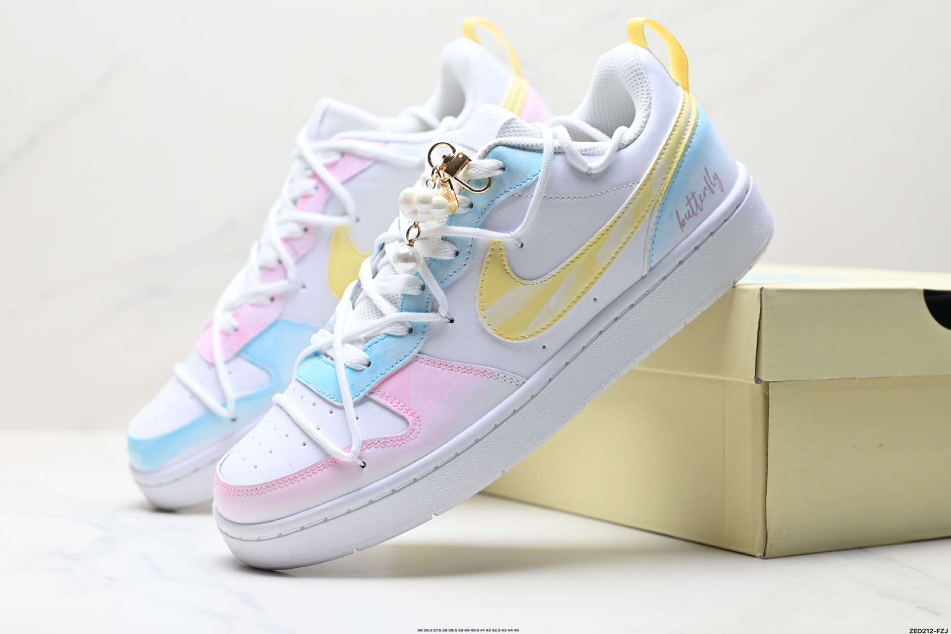 270 NIKE COURT VISION LO ‘DIY’定制 低帮百搭 透气休闲运动板鞋 BQ5448-213