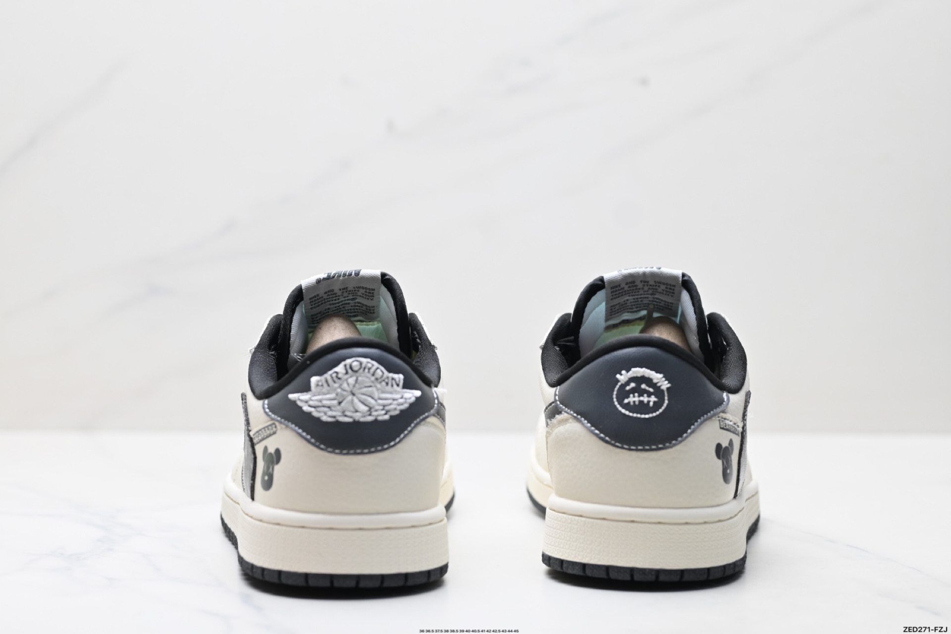 270 Nike Air Jordan 1 x Travis Scott AJ1倒勾 乔一倒钩 ‘DIY’定制 耐克 低帮文化篮球鞋 LD2025-011