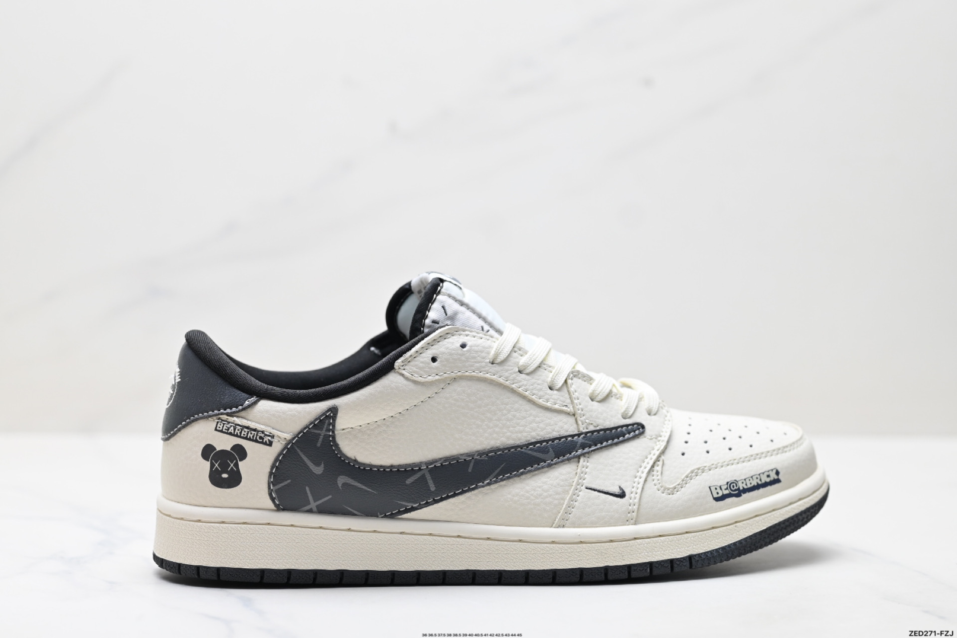 270 Nike Air Jordan 1 x Travis Scott AJ1倒勾 乔一倒钩 ‘DIY’定制 耐克 低帮文化篮球鞋 LD2025-011