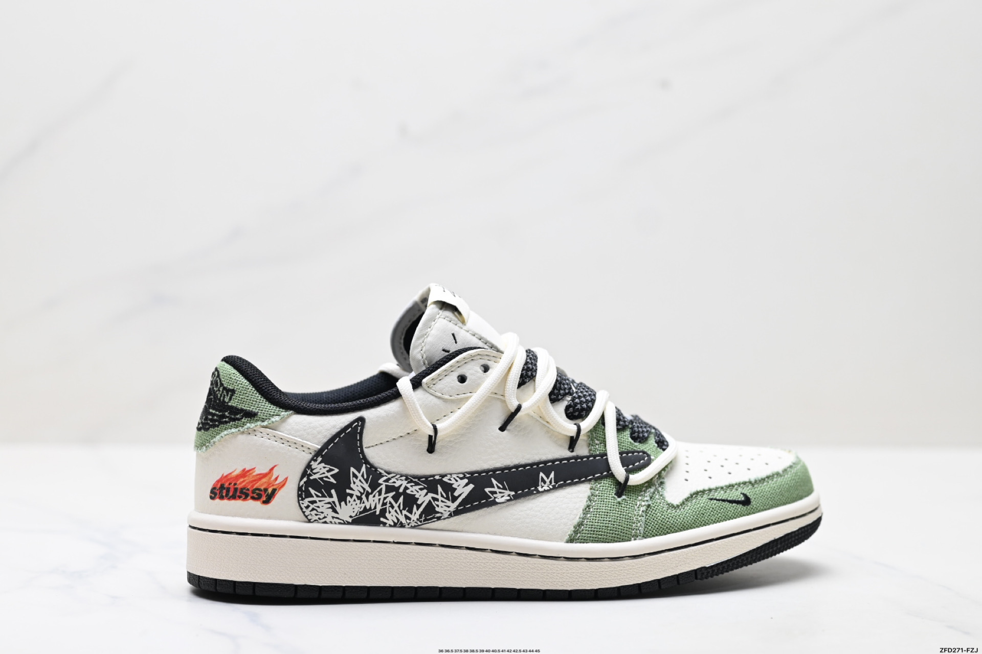 290 Nike Air Jordan 1 x Travis Scott AJ1倒勾 乔一倒钩 ‘DIY’定制 耐克 低帮文化篮球鞋 DM6868-102