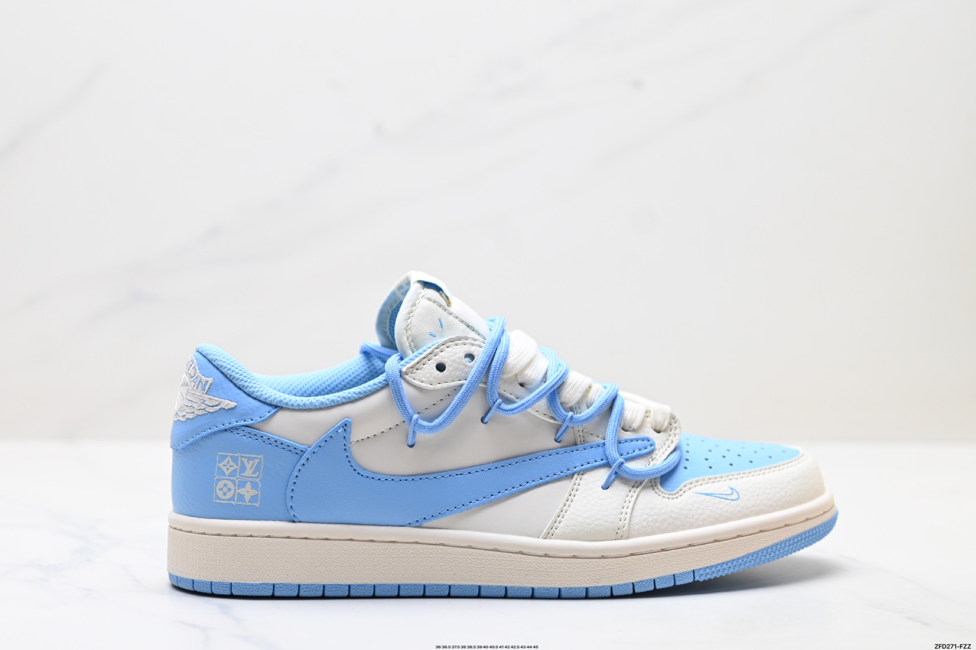 290 Nike Air Jordan 1 x Travis Scott AJ1倒勾 乔一倒钩 ‘DIY’定制 耐克 低帮文化篮球鞋 DM6868-107