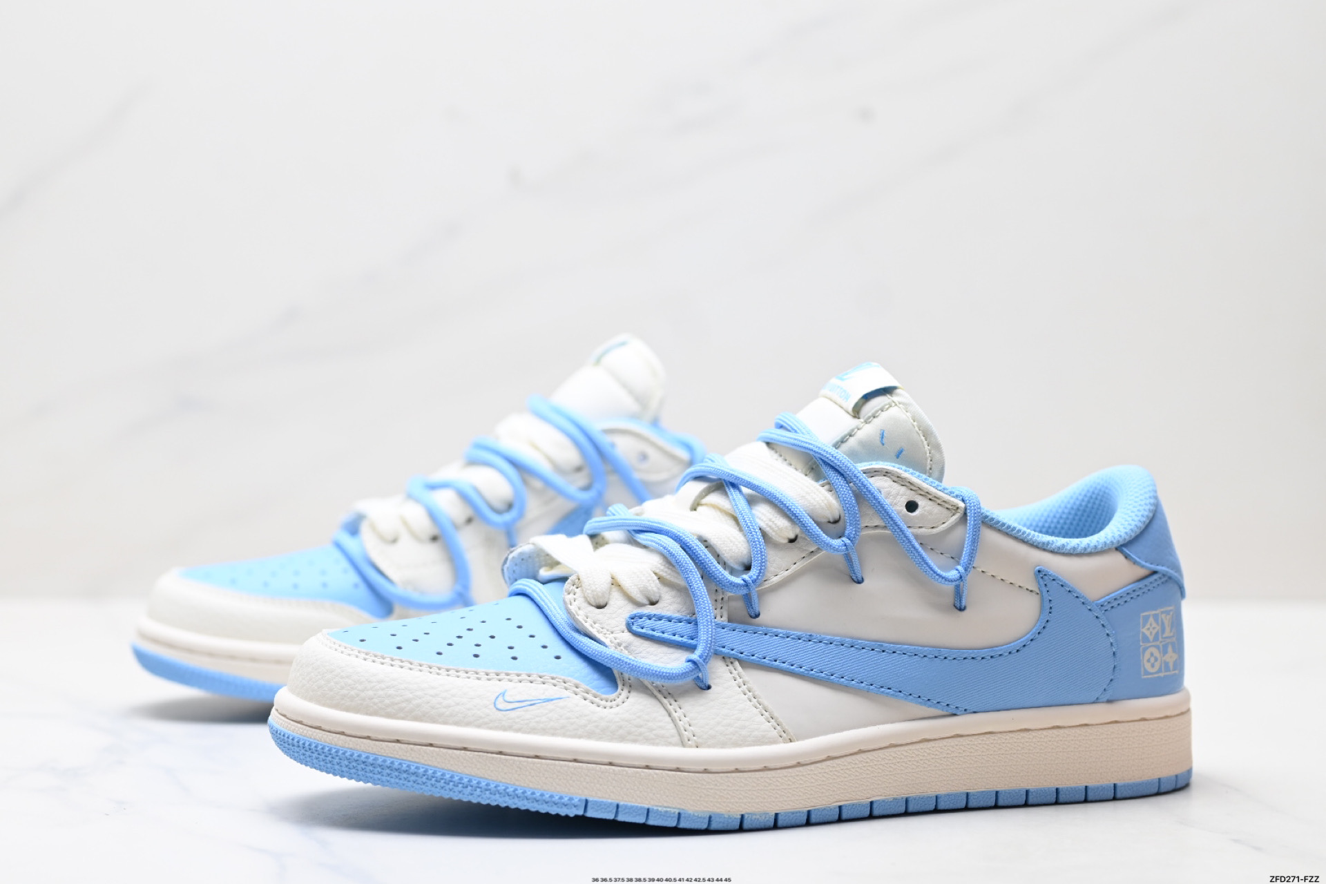290 Nike Air Jordan 1 x Travis Scott AJ1倒勾 乔一倒钩 ‘DIY’定制 耐克 低帮文化篮球鞋 DM6868-107
