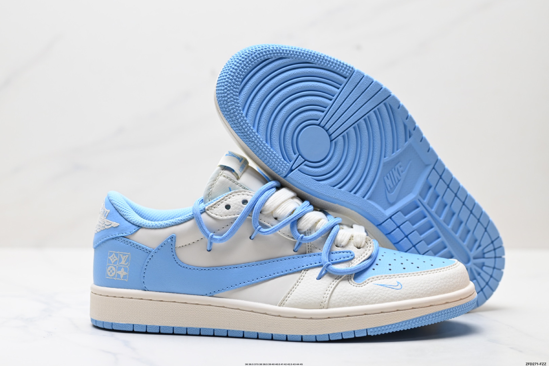 290 Nike Air Jordan 1 x Travis Scott AJ1倒勾 乔一倒钩 ‘DIY’定制 耐克 低帮文化篮球鞋 DM6868-107