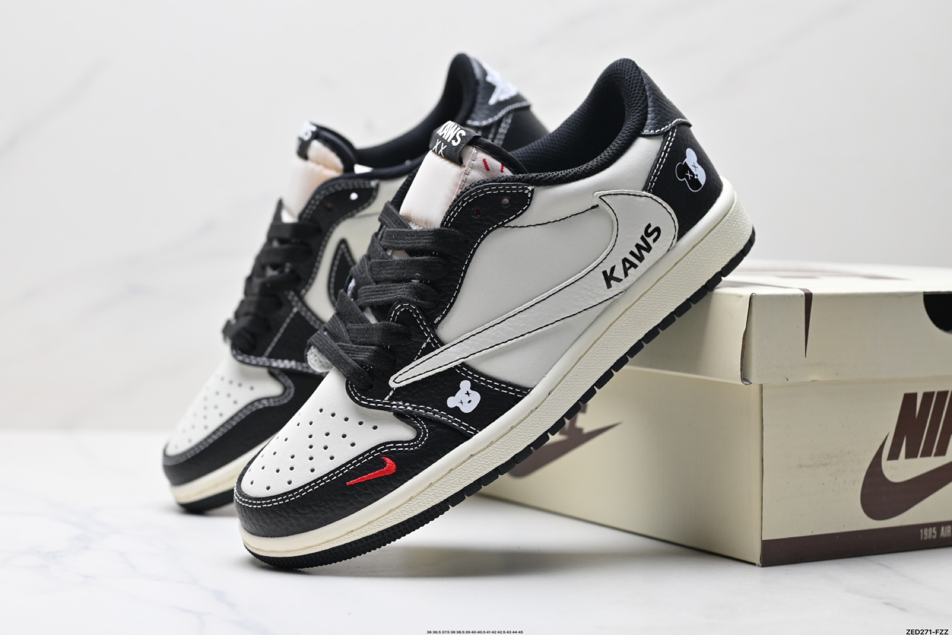 270 Nike Air Jordan 1 x Travis Scott AJ1倒勾 乔一倒钩 ‘DIY’定制 耐克 低帮文化篮球鞋 XZ5749-004