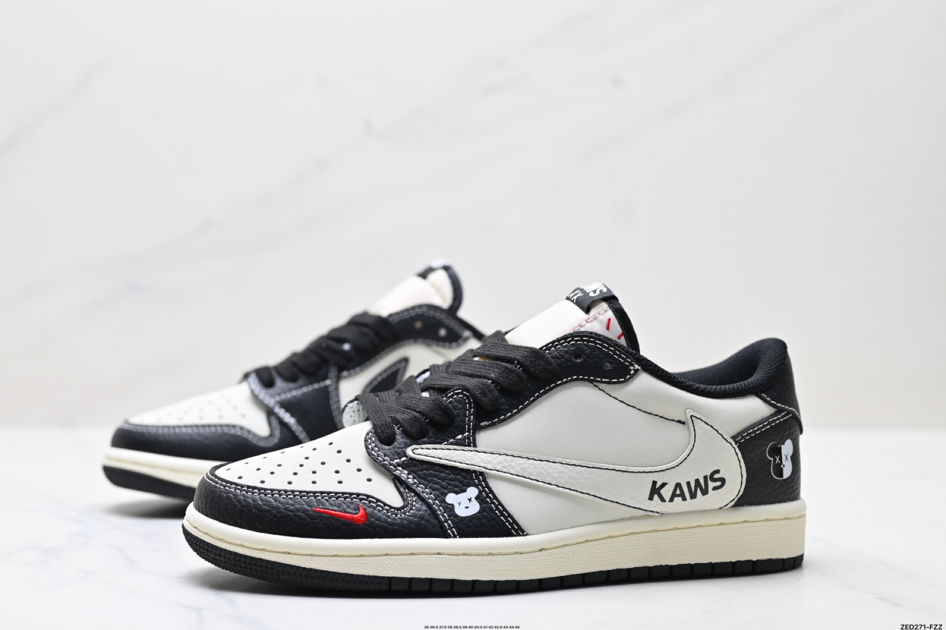 270 Nike Air Jordan 1 x Travis Scott AJ1倒勾 乔一倒钩 ‘DIY’定制 耐克 低帮文化篮球鞋 XZ5749-004