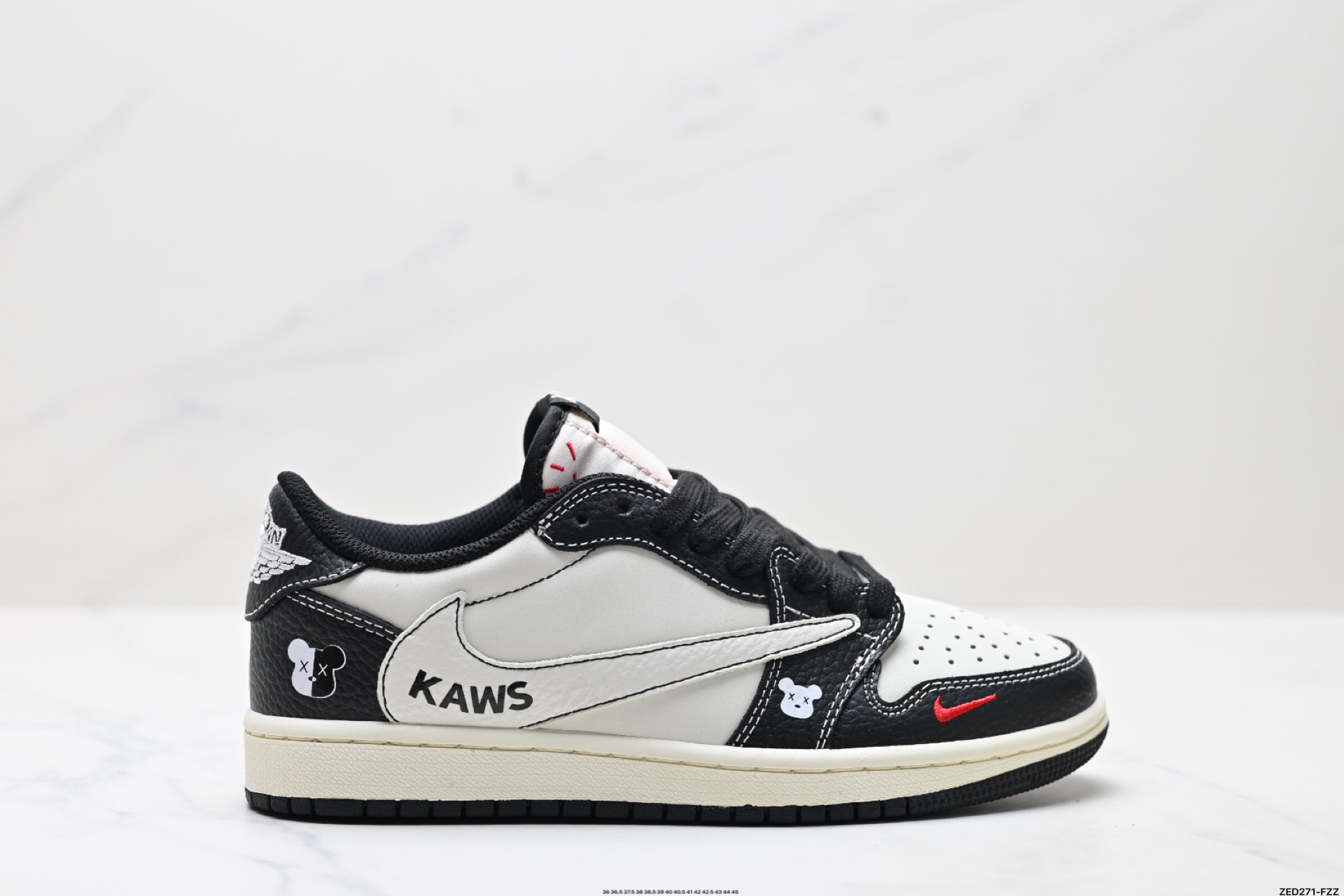 270 Nike Air Jordan 1 x Travis Scott AJ1倒勾 乔一倒钩 ‘DIY’定制 耐克 低帮文化篮球鞋 XZ5749-004