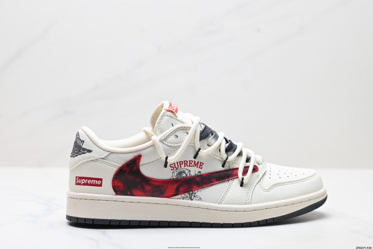 Nike Air Jordan 1 x Travis Scott 'DIY' Low Top Basketball Shoes 1 Nike Air Jordan 1 x Travis Scott ‘DIY’ Low Top Basketball Shoes