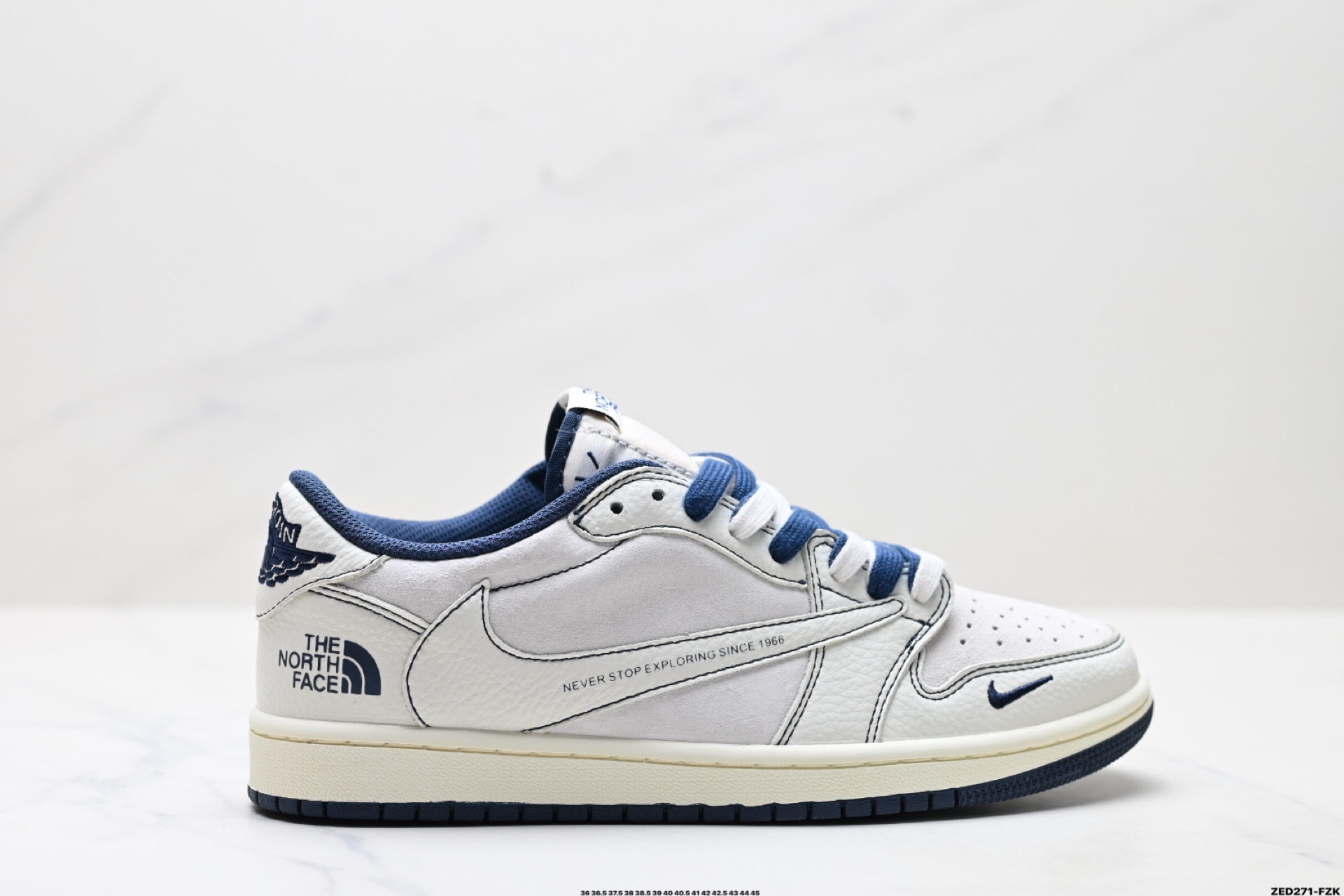 Nike Air Jordan 1 x Travis Scott AJ1倒勾 乔一倒钩 ‘DIY’定制 耐克 低帮文化篮球鞋 XZ5749-001