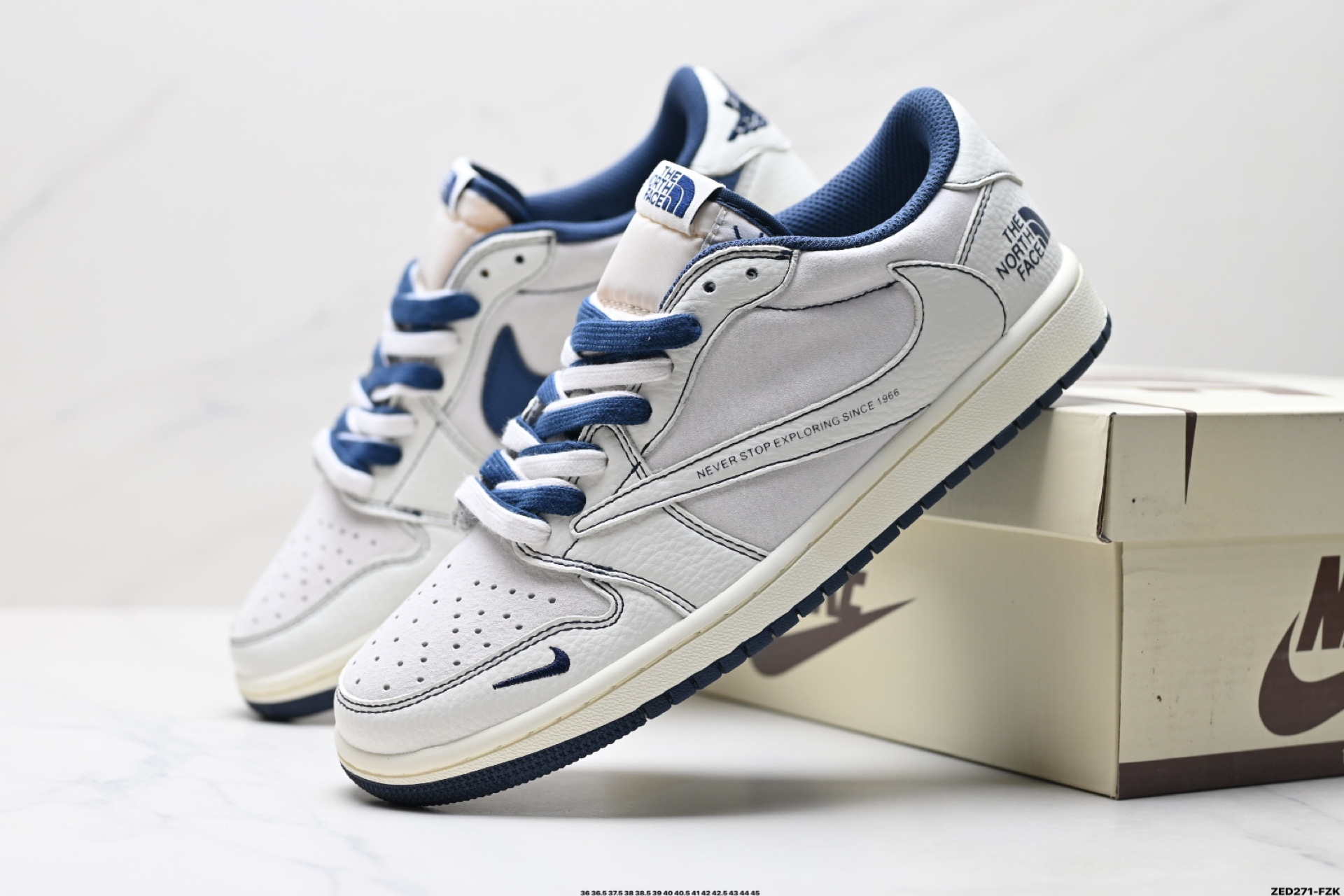 Nike Air Jordan 1 x Travis Scott AJ1倒勾 乔一倒钩 ‘DIY’定制 耐克 低帮文化篮球鞋 XZ5749-001