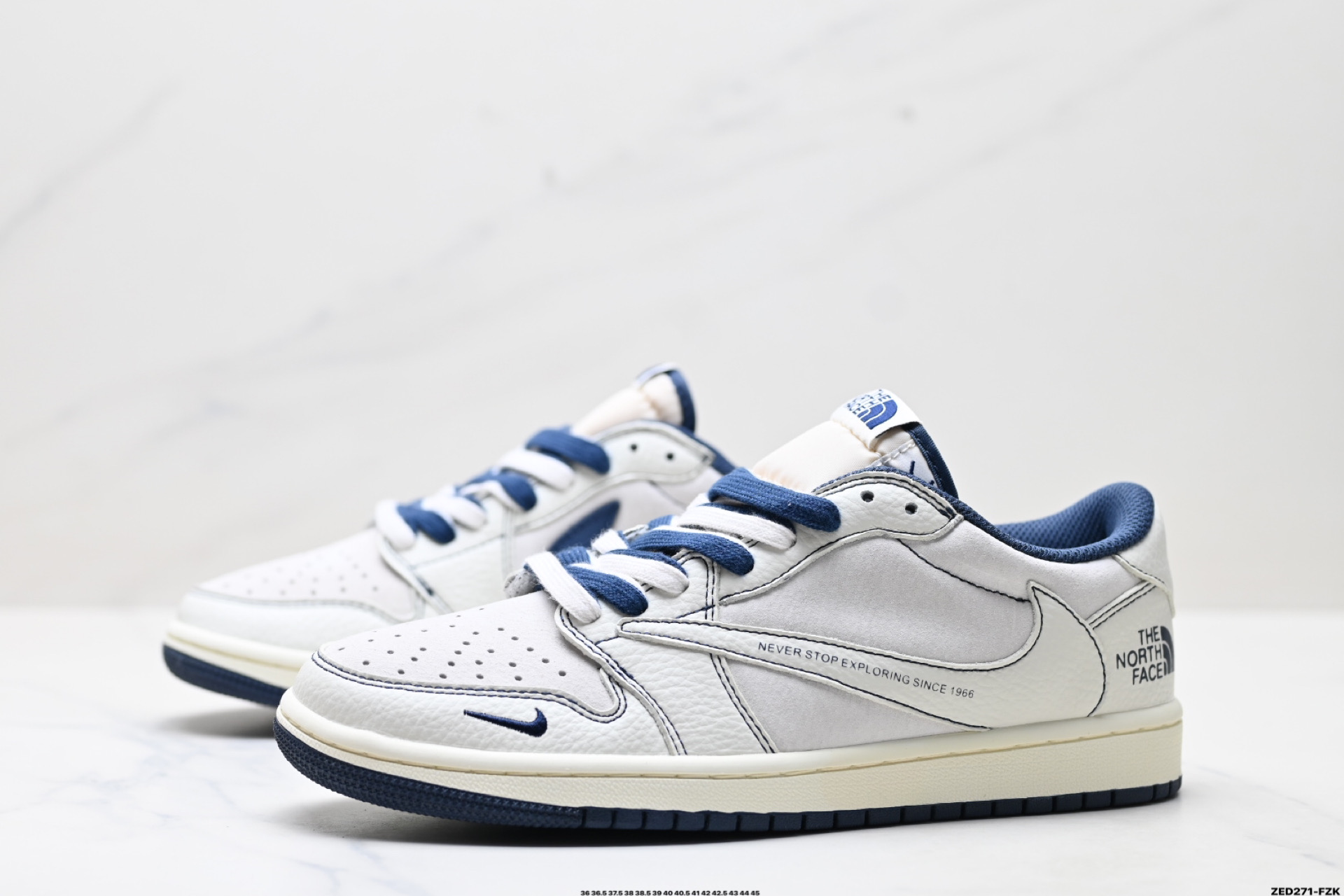 Nike Air Jordan 1 x Travis Scott AJ1倒勾 乔一倒钩 ‘DIY’定制 耐克 低帮文化篮球鞋 XZ5749-001
