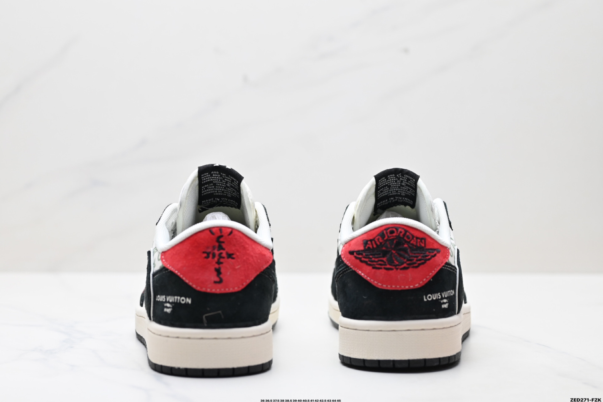 Nike Air Jordan 1 x Travis Scott AJ1倒勾 乔一倒钩 ‘DIY’定制 耐克 低帮文化篮球鞋 YX5066-333