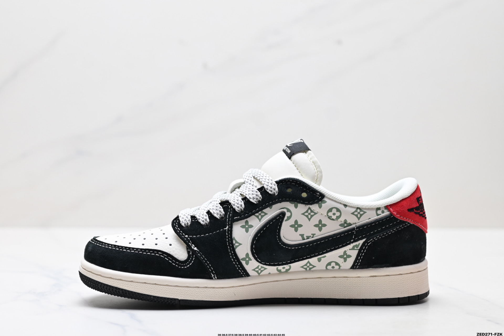 Nike Air Jordan 1 x Travis Scott AJ1倒勾 乔一倒钩 ‘DIY’定制 耐克 低帮文化篮球鞋 YX5066-333