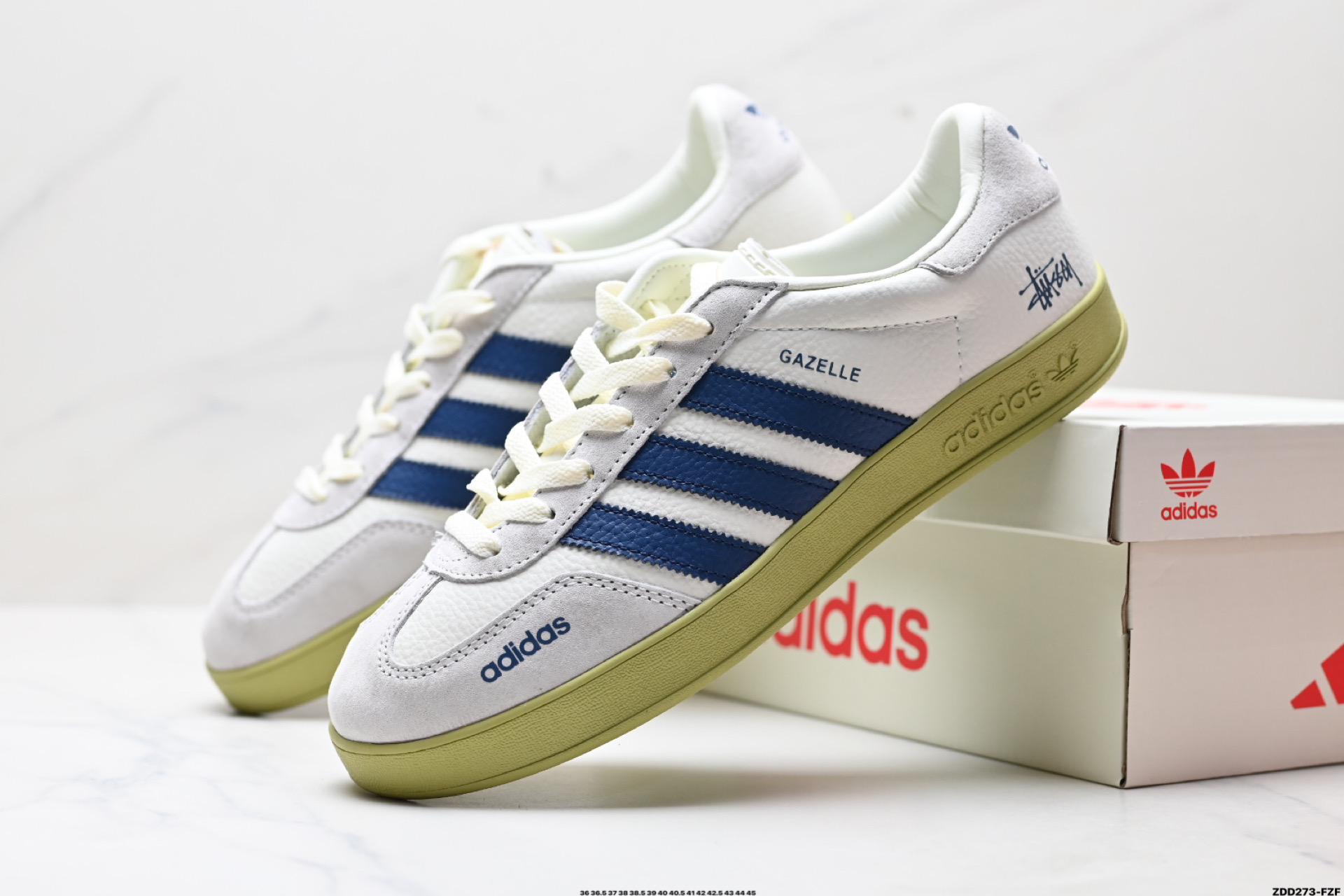 Adidas Originals Gazelle indoor ‘DIY‘定制 系列 阿迪达斯 三叶草绅士德训足球风百搭低帮休闲运动板鞋 DD6602