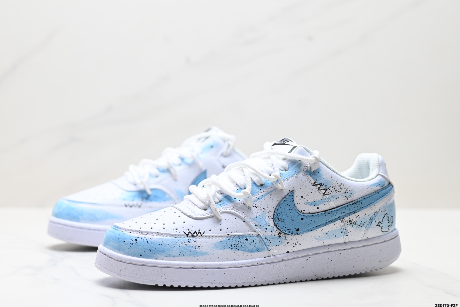 NIKE COURT VISION LO ‘DIY’定制 低帮百搭 透气休闲运动板鞋 DH2987-101