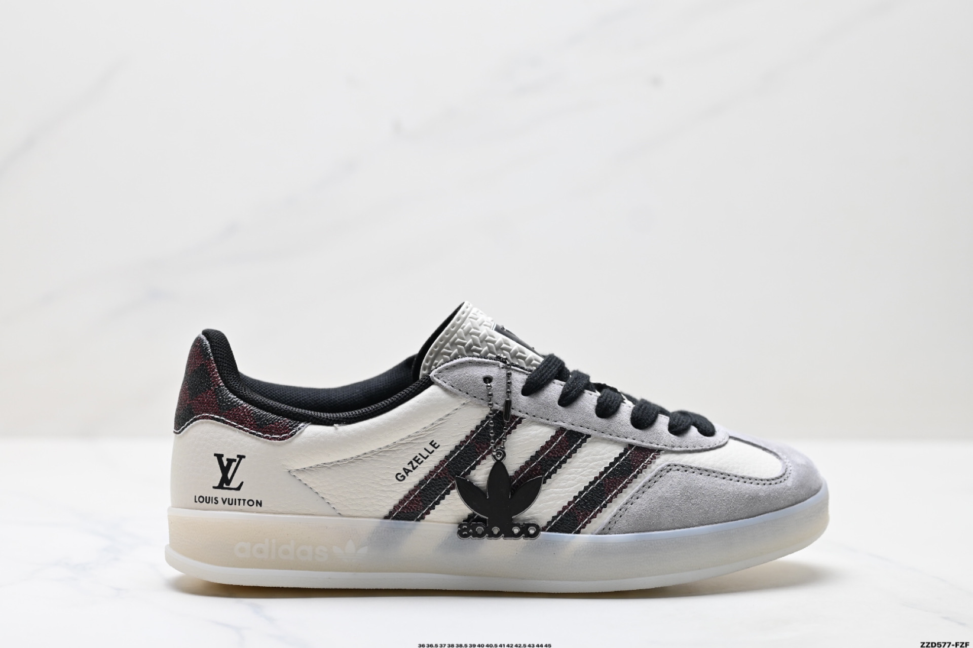 260 Adidas Originals Gazelle indoor ‘DIY‘定制 系列 阿迪达斯 三叶草绅士德训足球风百搭低帮休闲运动板鞋 DM1234-009