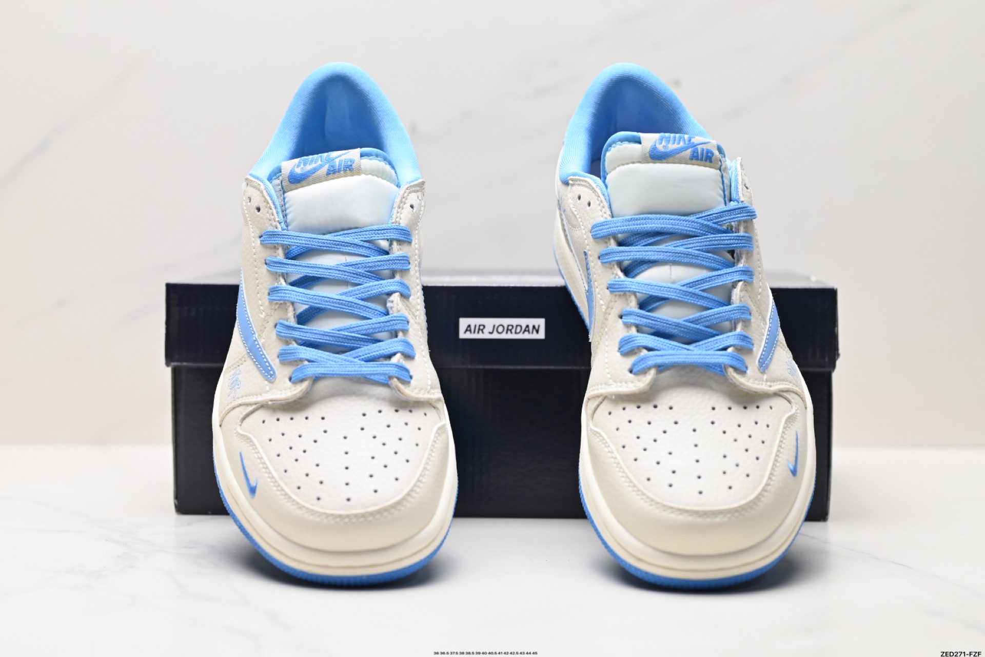 Nike Air Jordan 1 x Travis Scott AJ1倒勾 乔一倒钩 ‘DIY’定制 耐克 低帮文化篮球鞋 LD2025-028