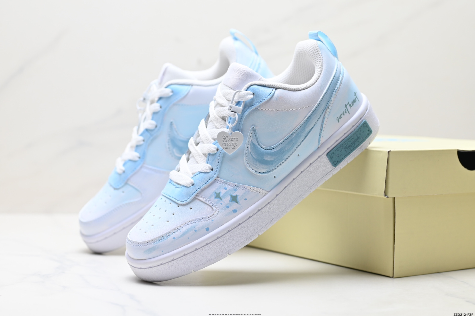 NIKE COURT VISION LO ‘DIY’定制 低帮百搭 透气休闲运动板鞋 BQ5448-212