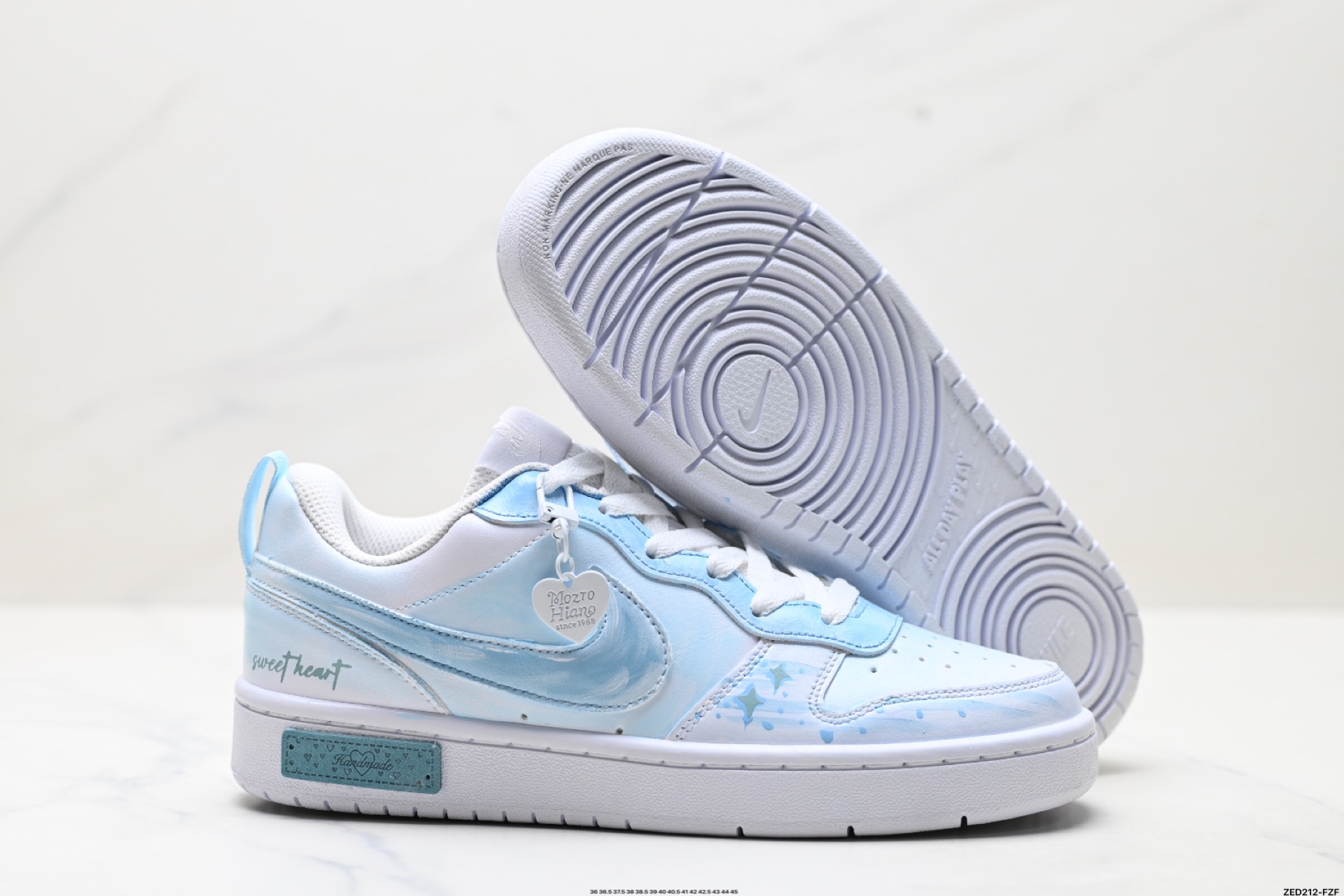 NIKE COURT VISION LO ‘DIY’定制 低帮百搭 透气休闲运动板鞋 BQ5448-212