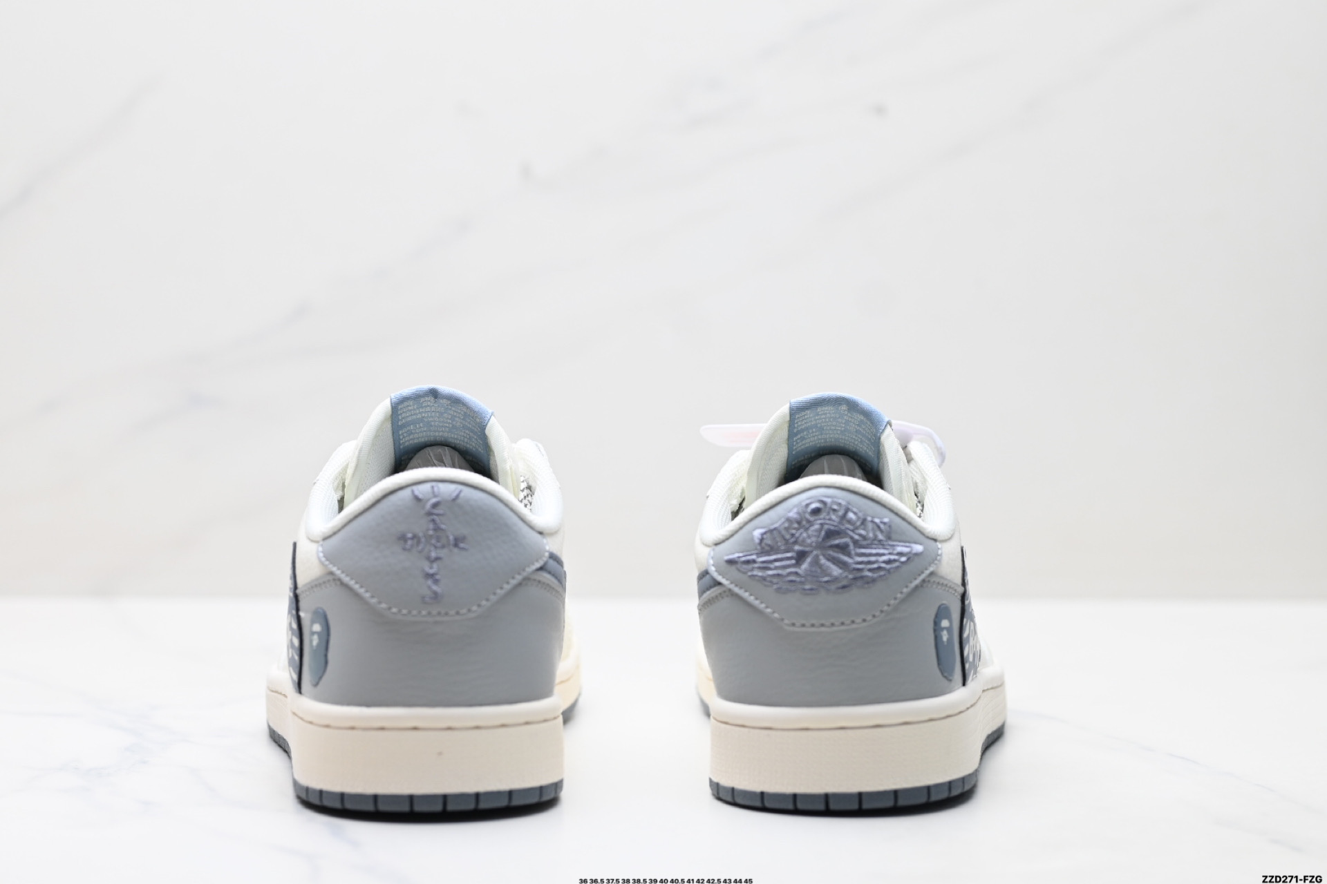 Nike Air Jordan 1 x Travis Scott AJ1倒勾 乔一倒钩 ‘DIY’定制 耐克 低帮文化篮球鞋 HS8068-002