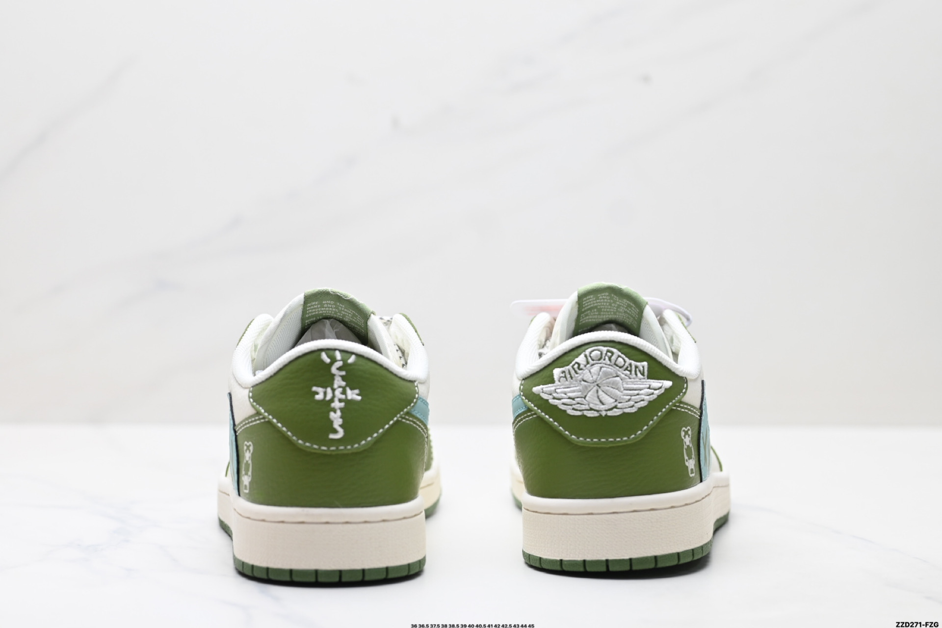 Nike Air Jordan 1 x Travis Scott AJ1倒勾 乔一倒钩 ‘DIY’定制 耐克 低帮文化篮球鞋 HS8068-003