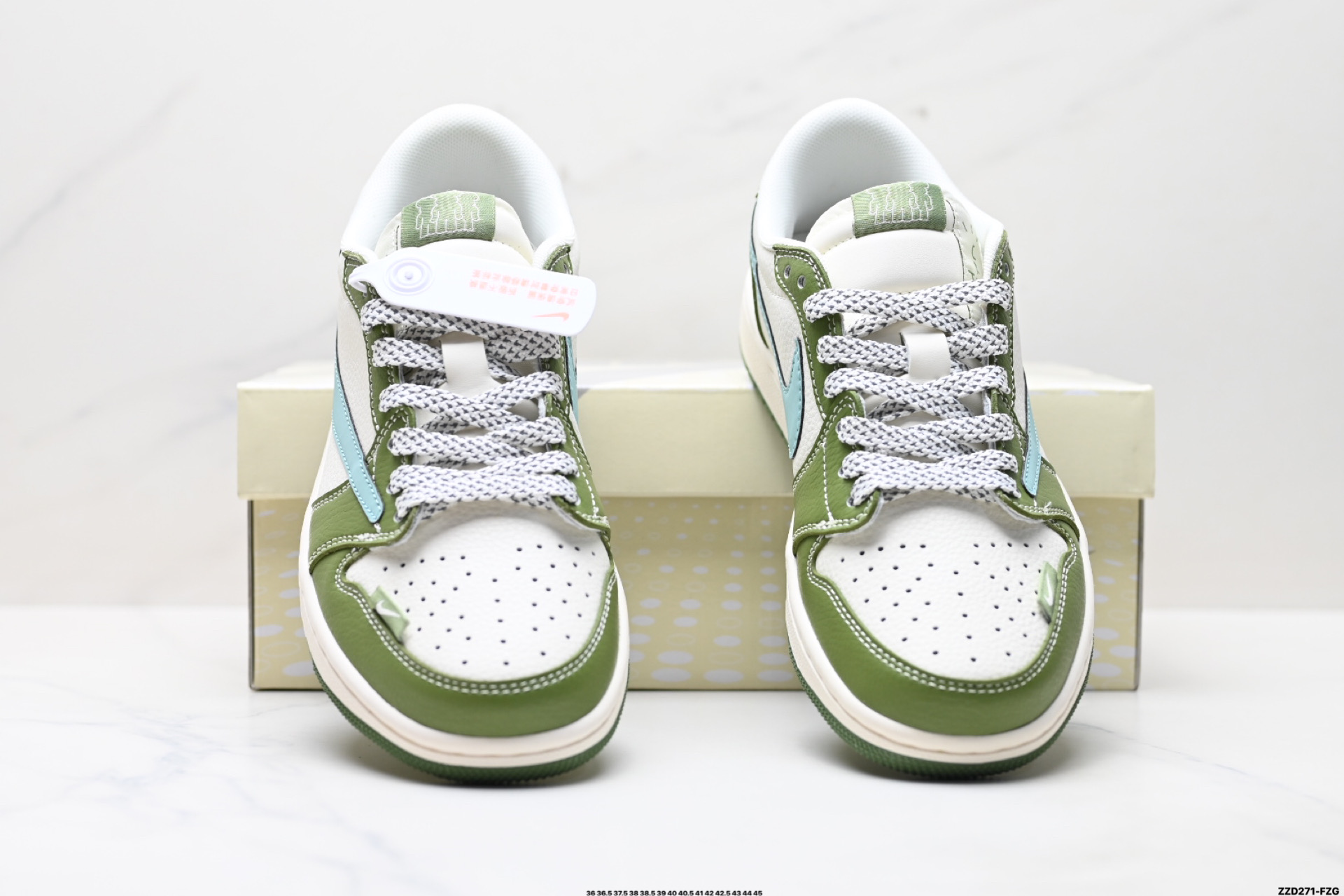 Nike Air Jordan 1 x Travis Scott AJ1倒勾 乔一倒钩 ‘DIY’定制 耐克 低帮文化篮球鞋 HS8068-003