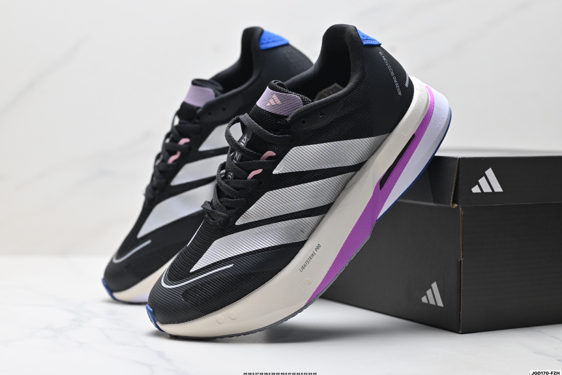 Adidas Adizero Boston 13 阿迪达斯 透气网眼竞速跑鞋Boost 缓震底 运动鞋 JR4790