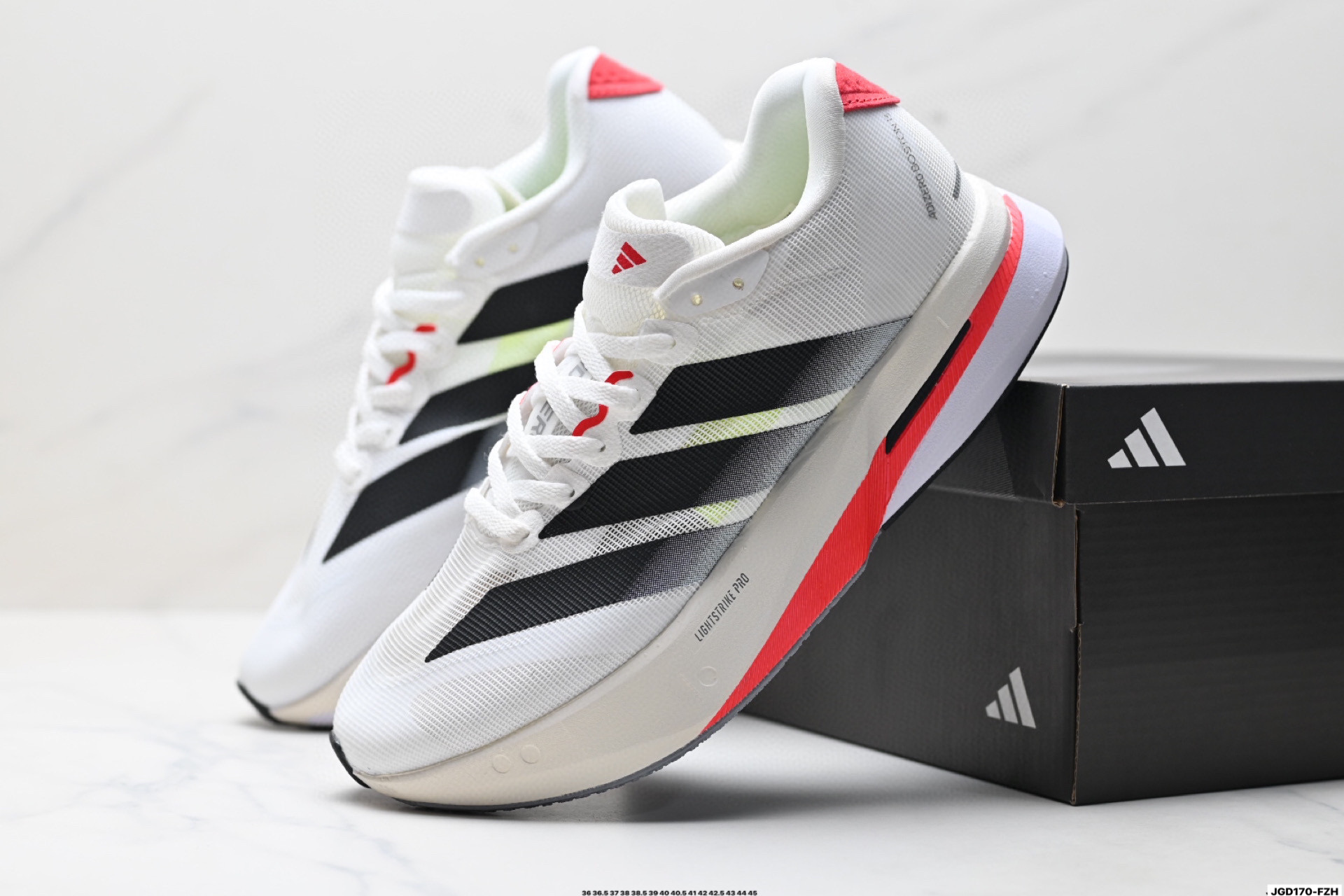 Adidas Adizero Boston 13 阿迪达斯 透气网眼竞速跑鞋Boost 缓震底 运动鞋 JR4790
