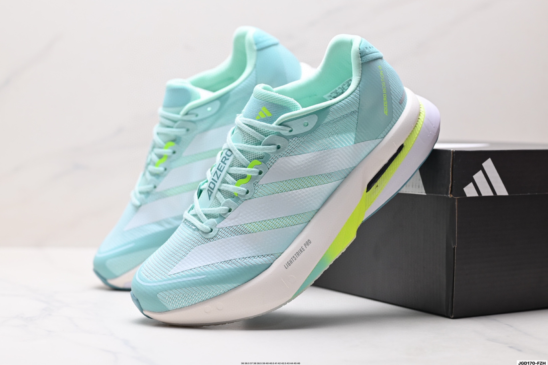 Adidas Adizero Boston 13 阿迪达斯 透气网眼竞速跑鞋Boost 缓震底 运动鞋 JR4790
