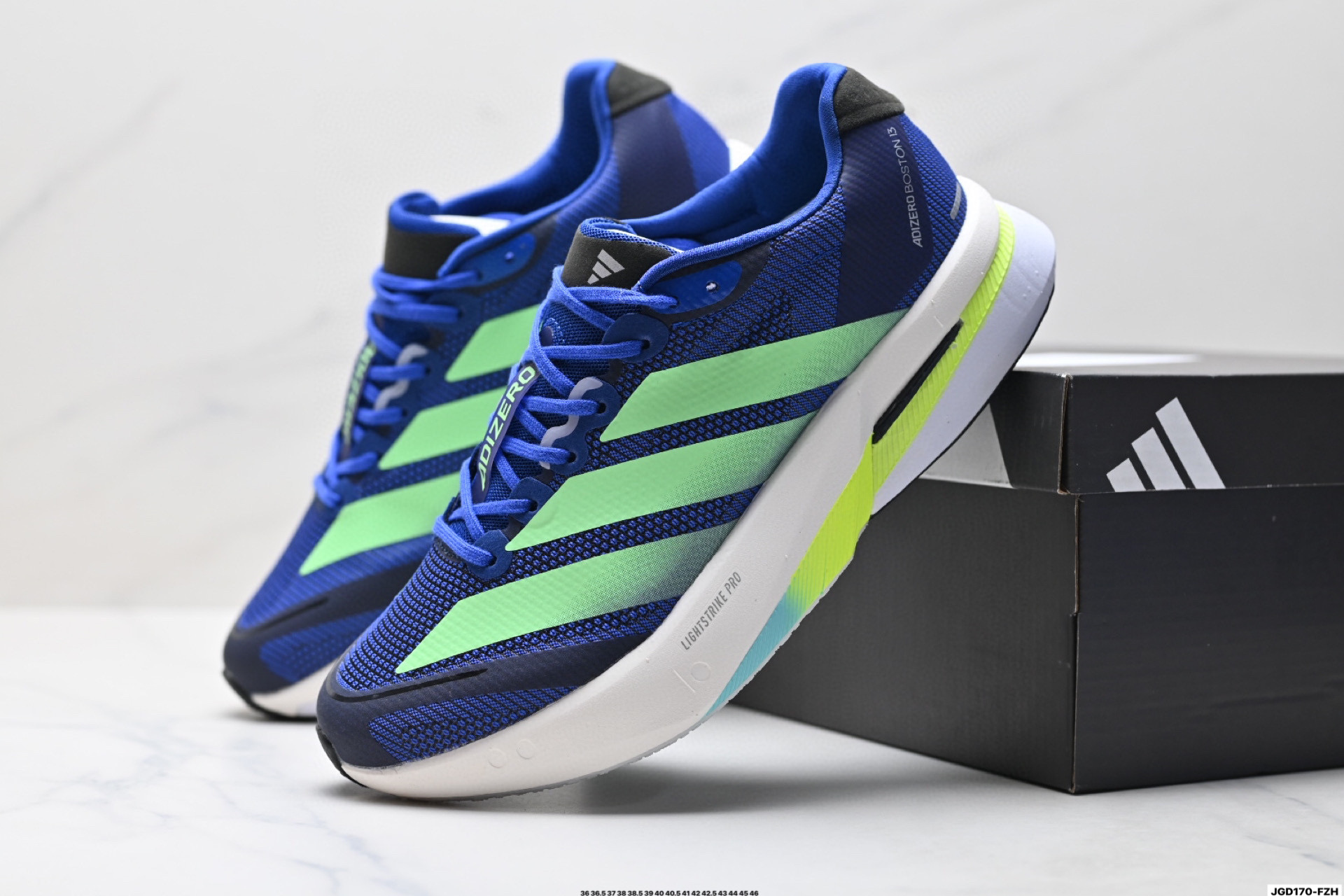 Adidas Adizero Boston 13 阿迪达斯 透气网眼竞速跑鞋Boost 缓震底 运动鞋 JR4790