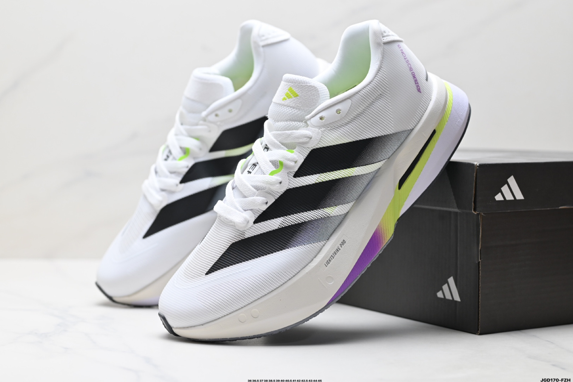 Adidas Adizero Boston 13 阿迪达斯 透气网眼竞速跑鞋Boost 缓震底 运动鞋 JR4790