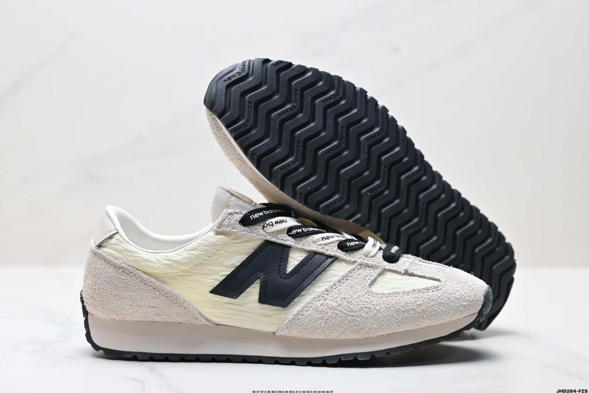 New Balance NB 471系列 织物牛剖层革 复古时尚 防滑耐磨低帮 生活休闲鞋 U471AM