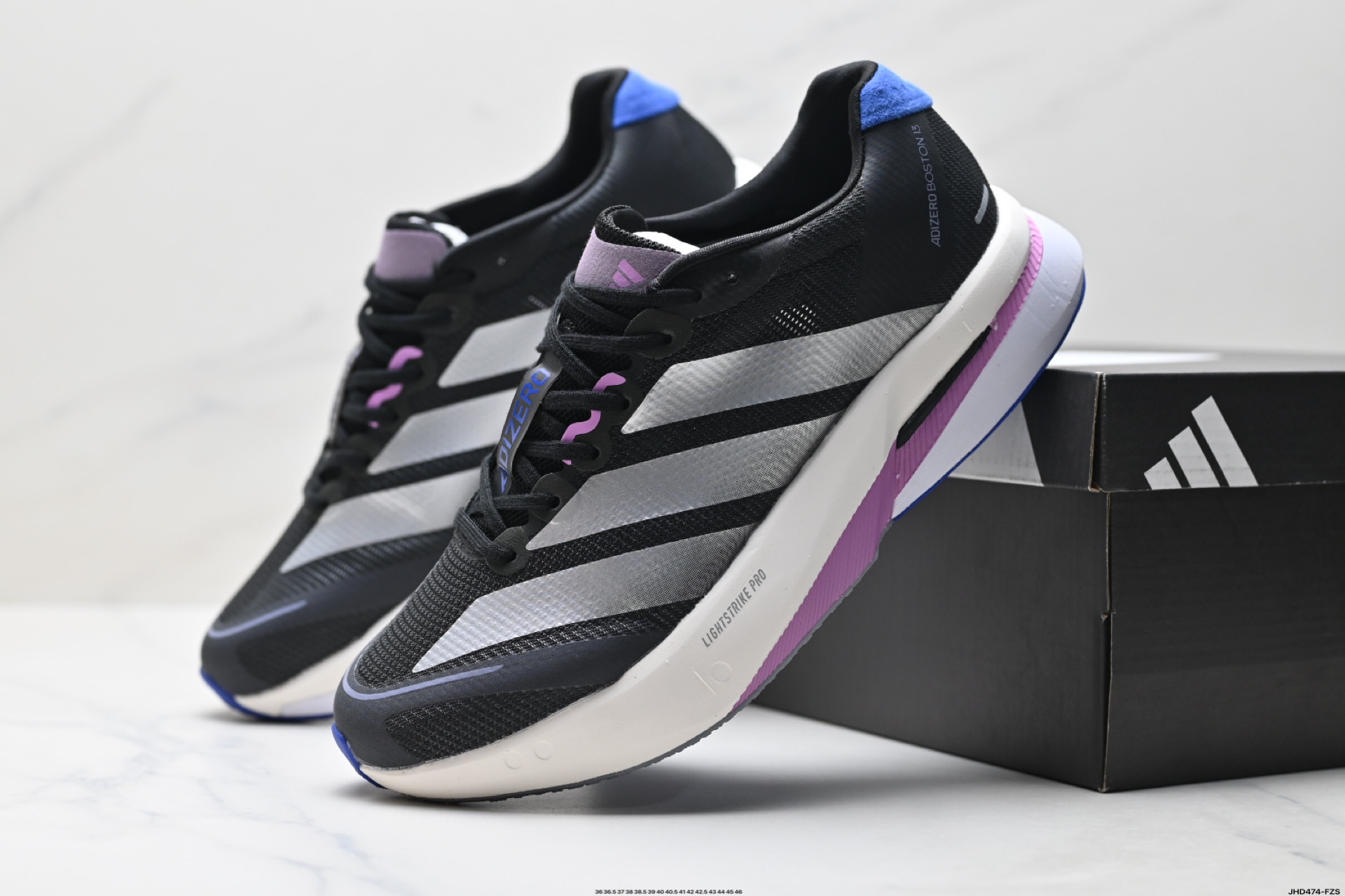 Adidas adizero BOSTON 13 阿迪达斯 透气网眼竞速跑鞋Boost 缓震底 运动鞋 JS4950
