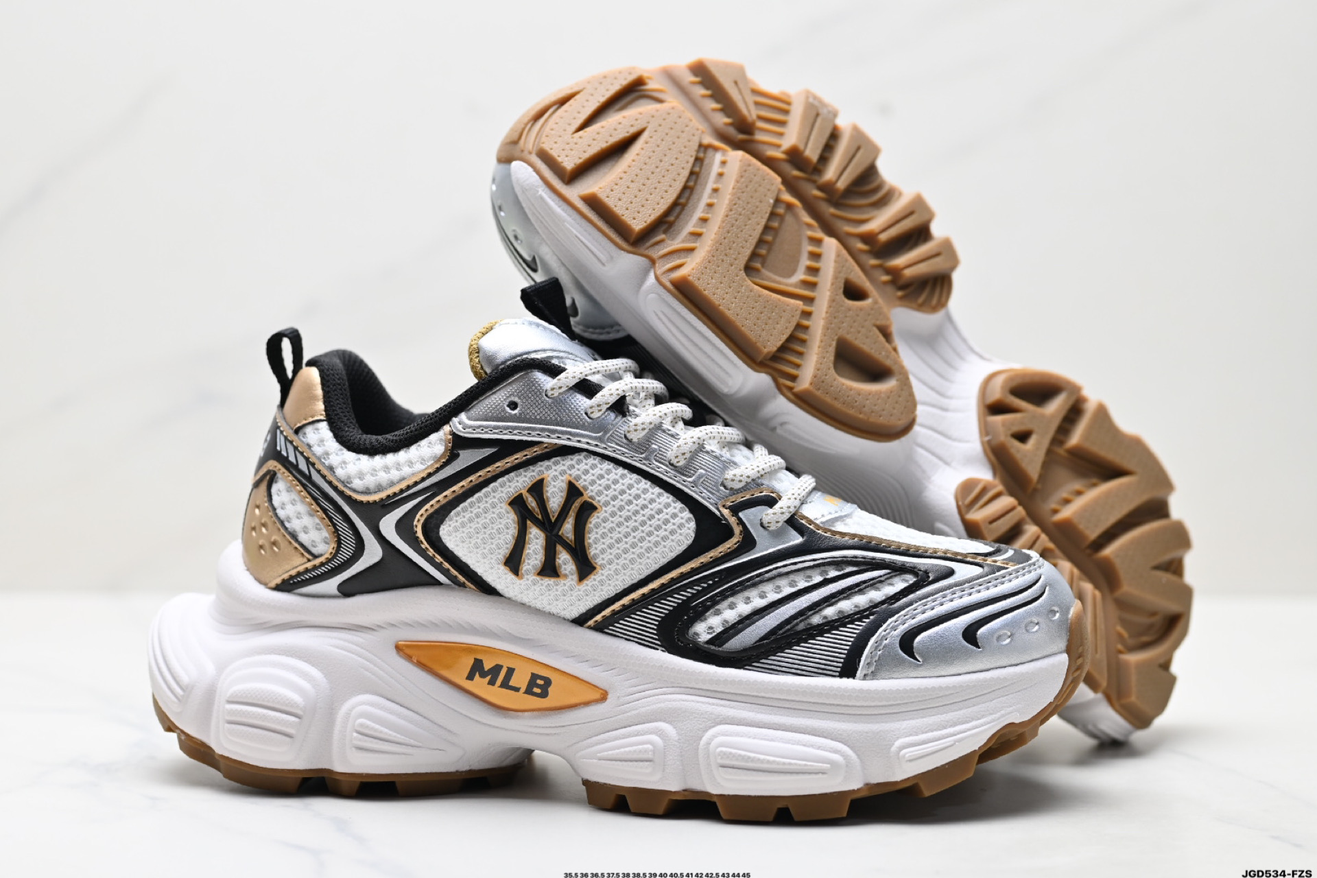 MLB Winner Chunky 百搭舒适休闲潮流运动厚底增高防滑耐磨 低帮 老爹鞋 3ASHWD15N