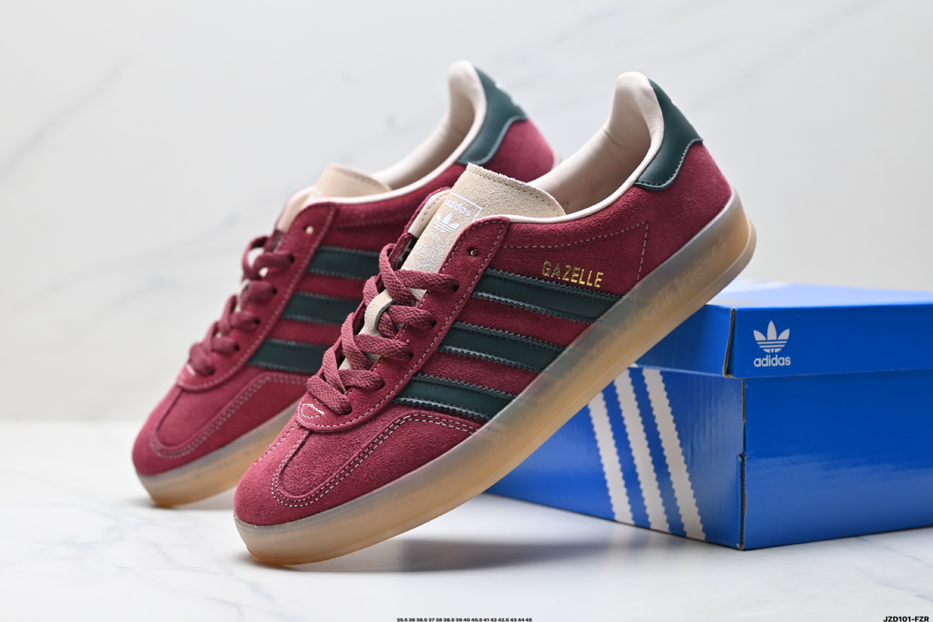 150 Adidas Originals Gazelle INdoor 三叶草休闲防滑耐磨低帮板鞋 JH5403