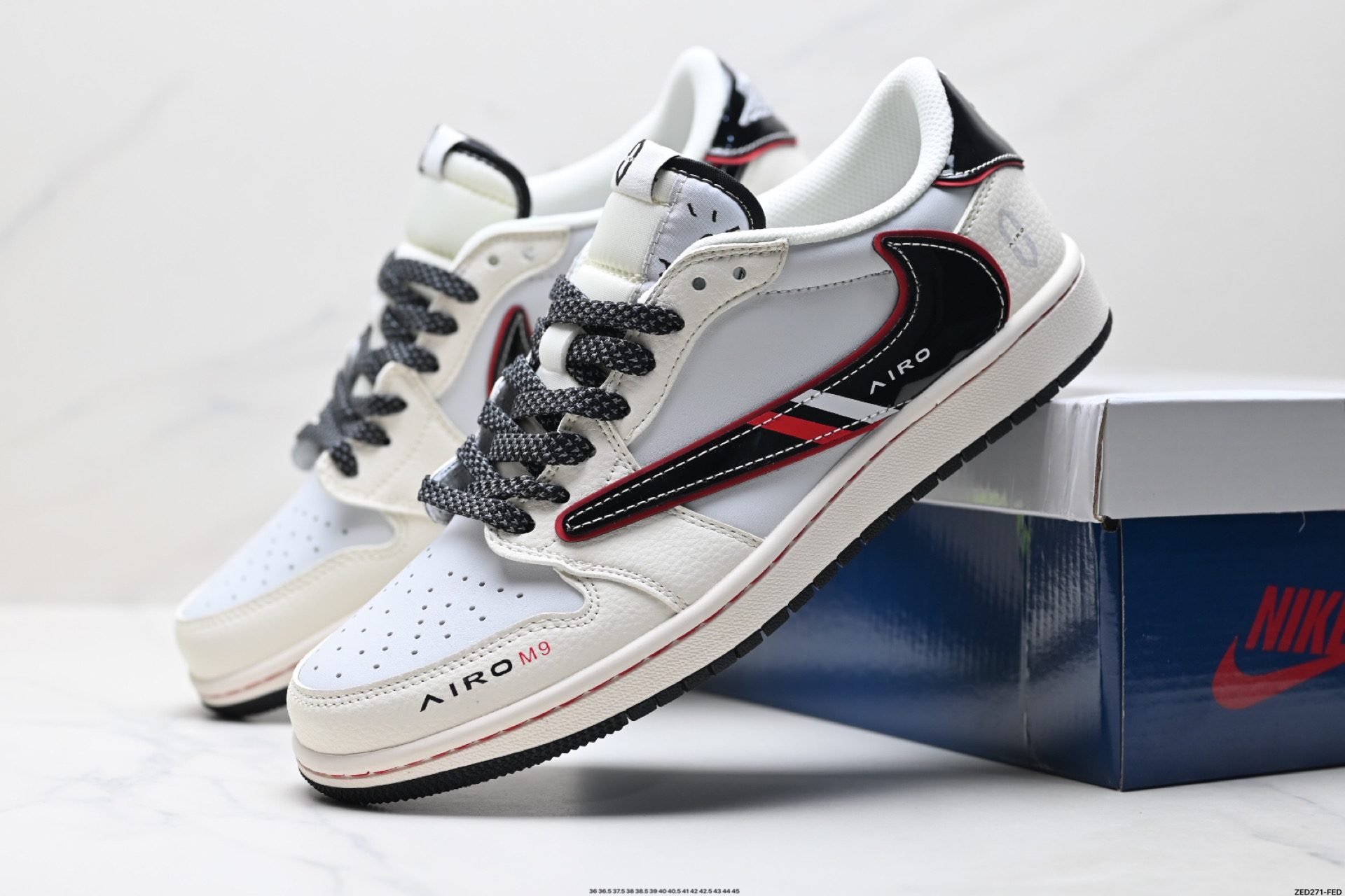 Nike Air Jordan 1 x Travis Scott AJ1倒勾 乔一倒钩 ‘DIY’定制 耐克 低帮文化篮球鞋 FC1688-238