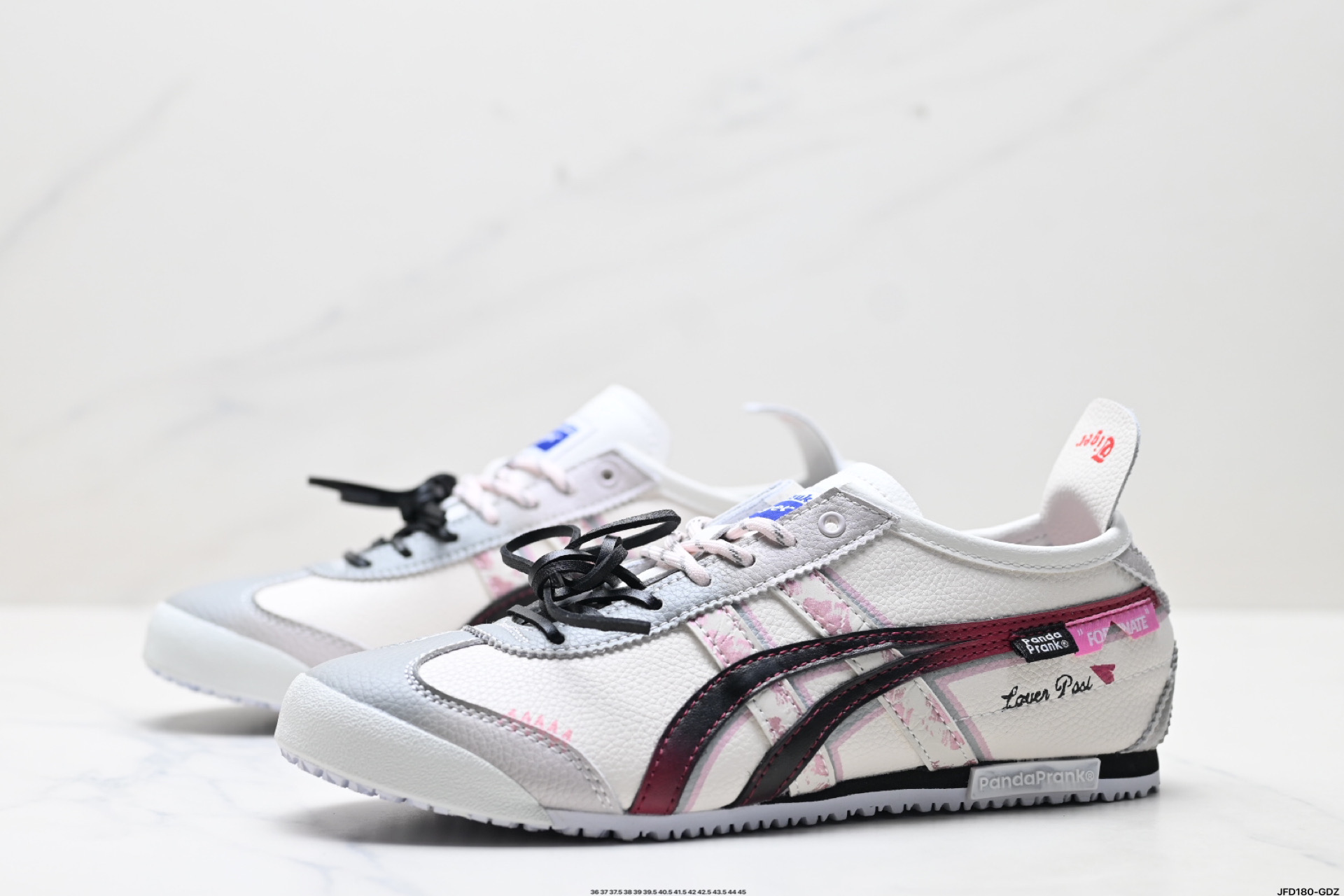 Onitsuka Tiger鬼塚虎 MEXICO 66 ‘DIY’定制球鞋系列 皮革 蒸汽木偶 雾都恋人防滑耐磨透气轻便 低帮休闲鞋 1183C102-201