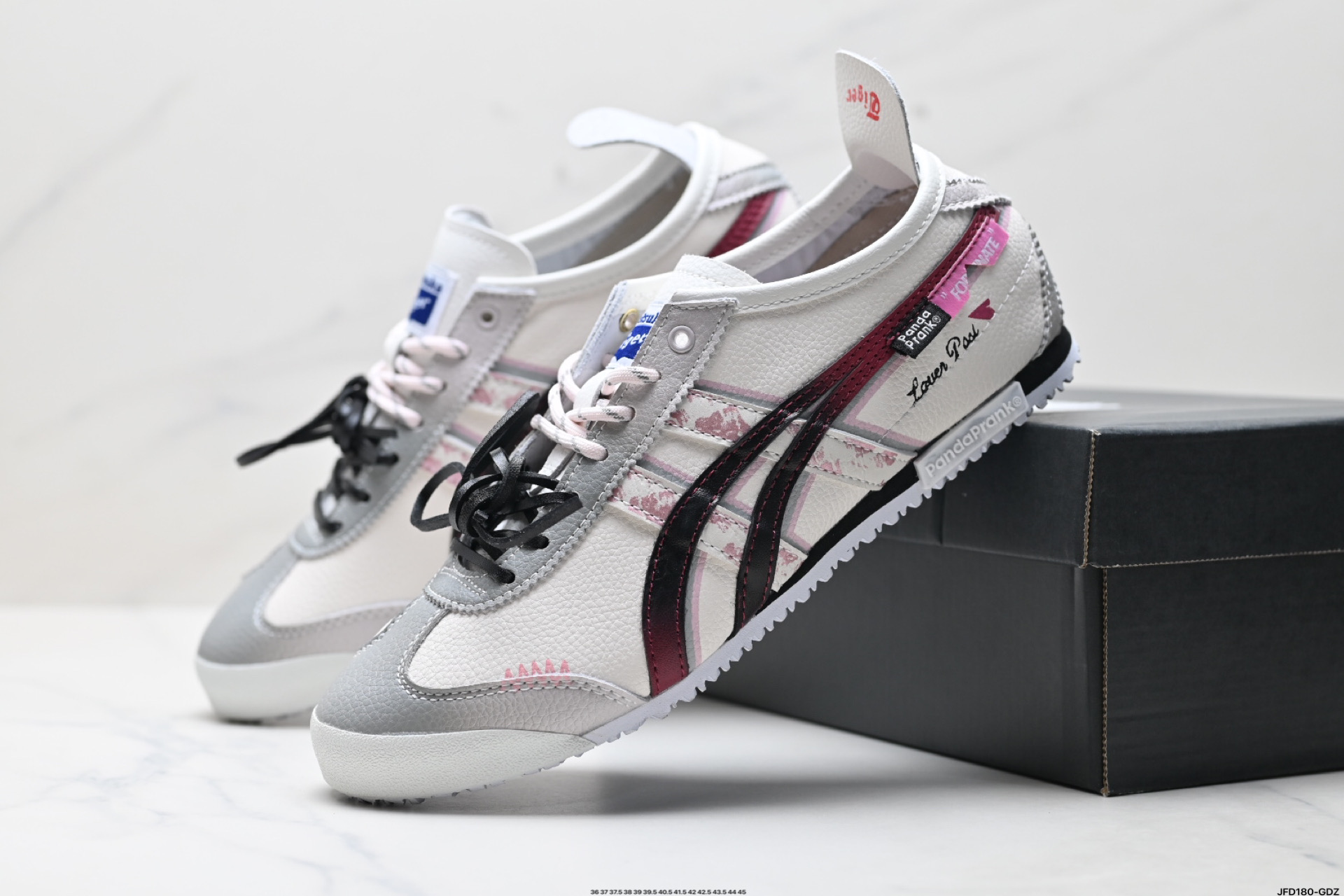 Onitsuka Tiger鬼塚虎 MEXICO 66 ‘DIY’定制球鞋系列 皮革 蒸汽木偶 雾都恋人防滑耐磨透气轻便 低帮休闲鞋 1183C102-201