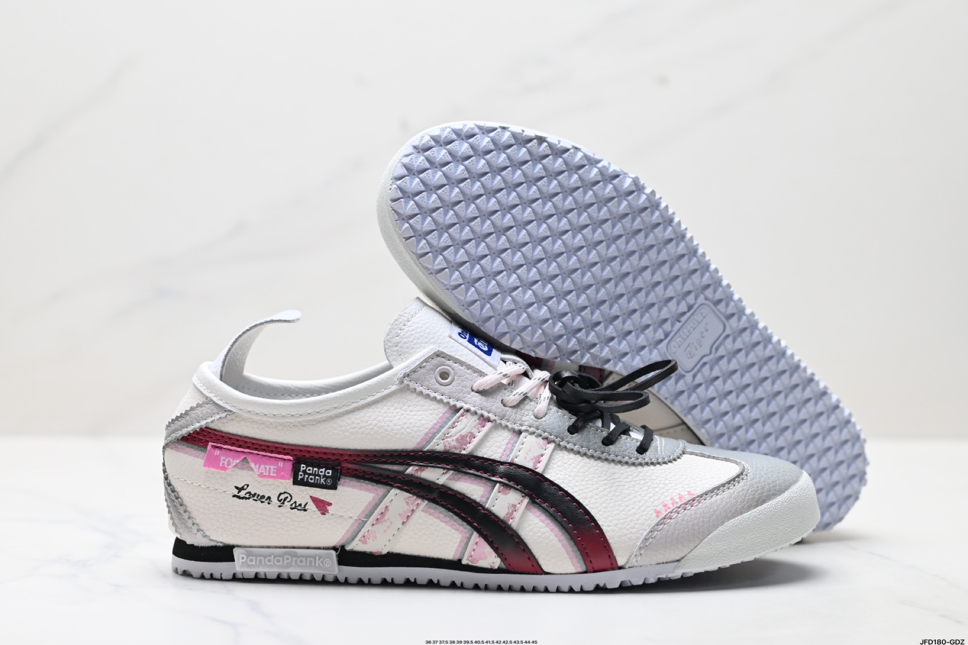 Onitsuka Tiger鬼塚虎 MEXICO 66 ‘DIY’定制球鞋系列 皮革 蒸汽木偶 雾都恋人防滑耐磨透气轻便 低帮休闲鞋 1183C102-201