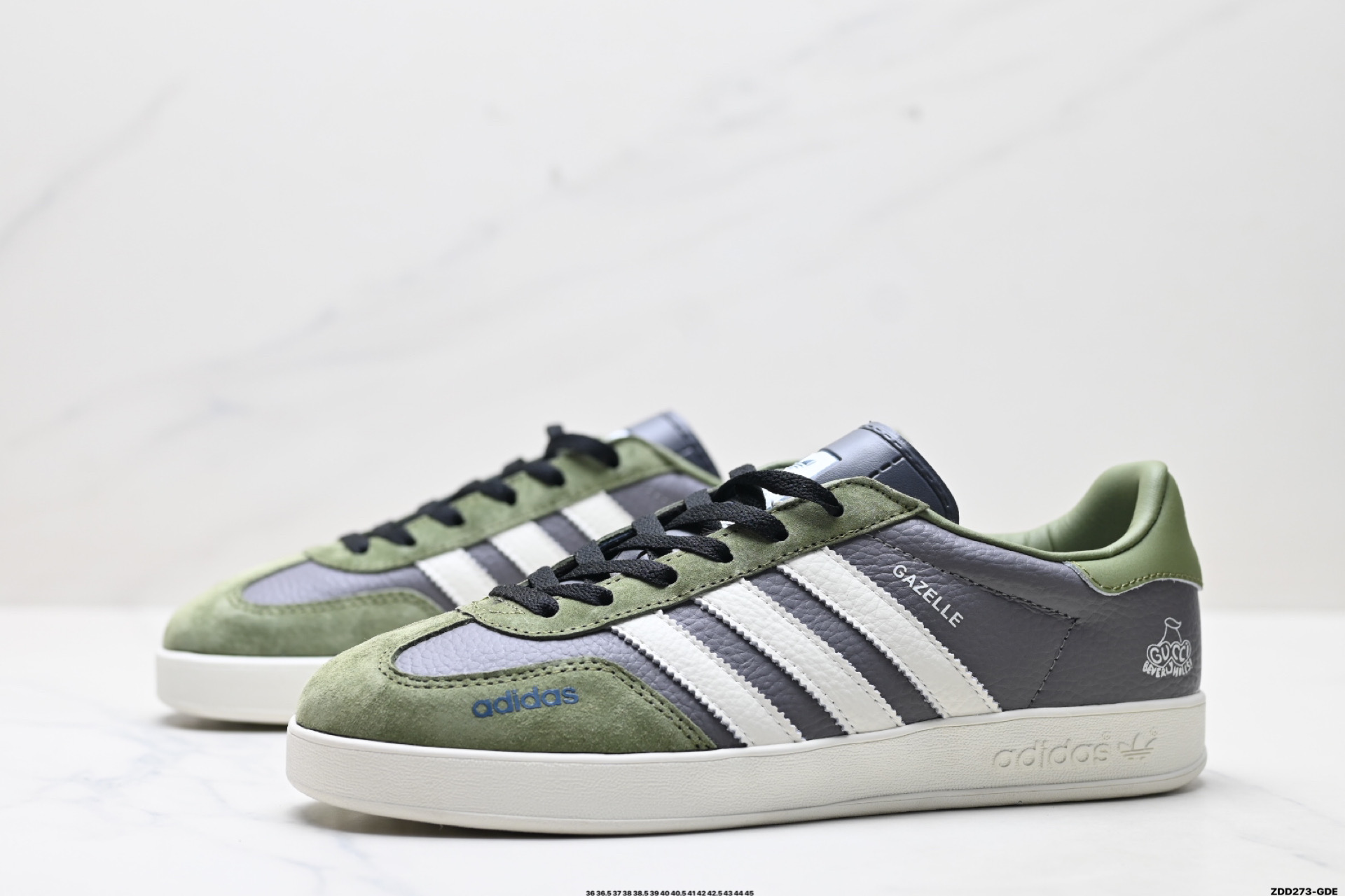 Adidas Originals Gazelle indoor ‘DIY‘定制 系列 阿迪达斯 三叶草绅士德训足球风百搭低帮休闲运动板鞋  DD6608