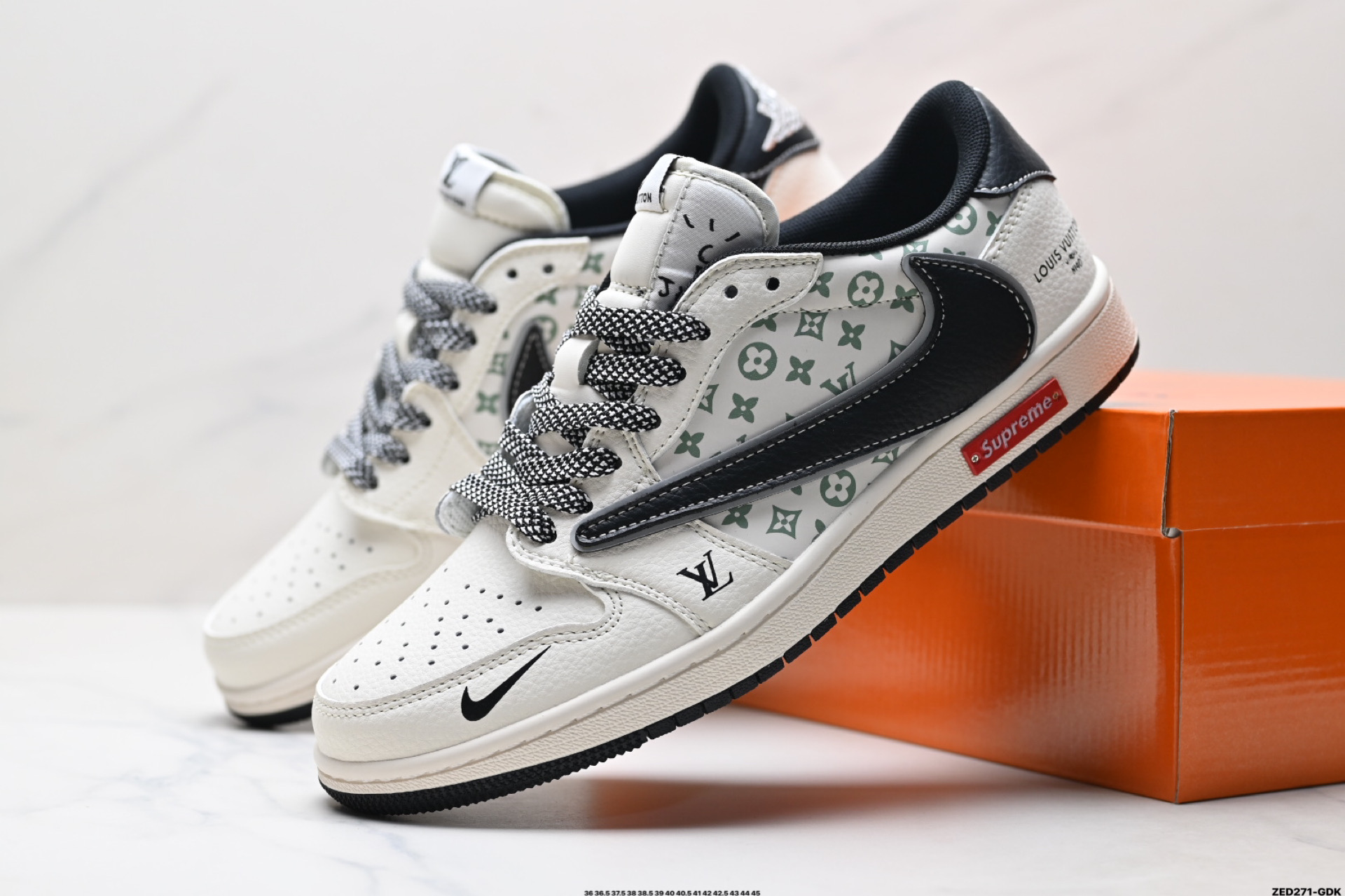 Nike Air Jordan 1 x Travis Scott AJ1倒勾 乔一倒钩 ‘DIY’定制 耐克 低帮文化篮球鞋 YX5066-335-High Quatity Cheap Brand wholesale wholesaler seller Clothes Bags handbags Sneakers Top Fashion Clothing Shoes from China Factory Chinese suppliers best Quality Beautiful Price Nike Air Jordan 1 x Travis Scott AJ1倒勾 乔一倒钩 ‘DIY’定制 耐克 低帮文化篮球鞋 YX5066-335