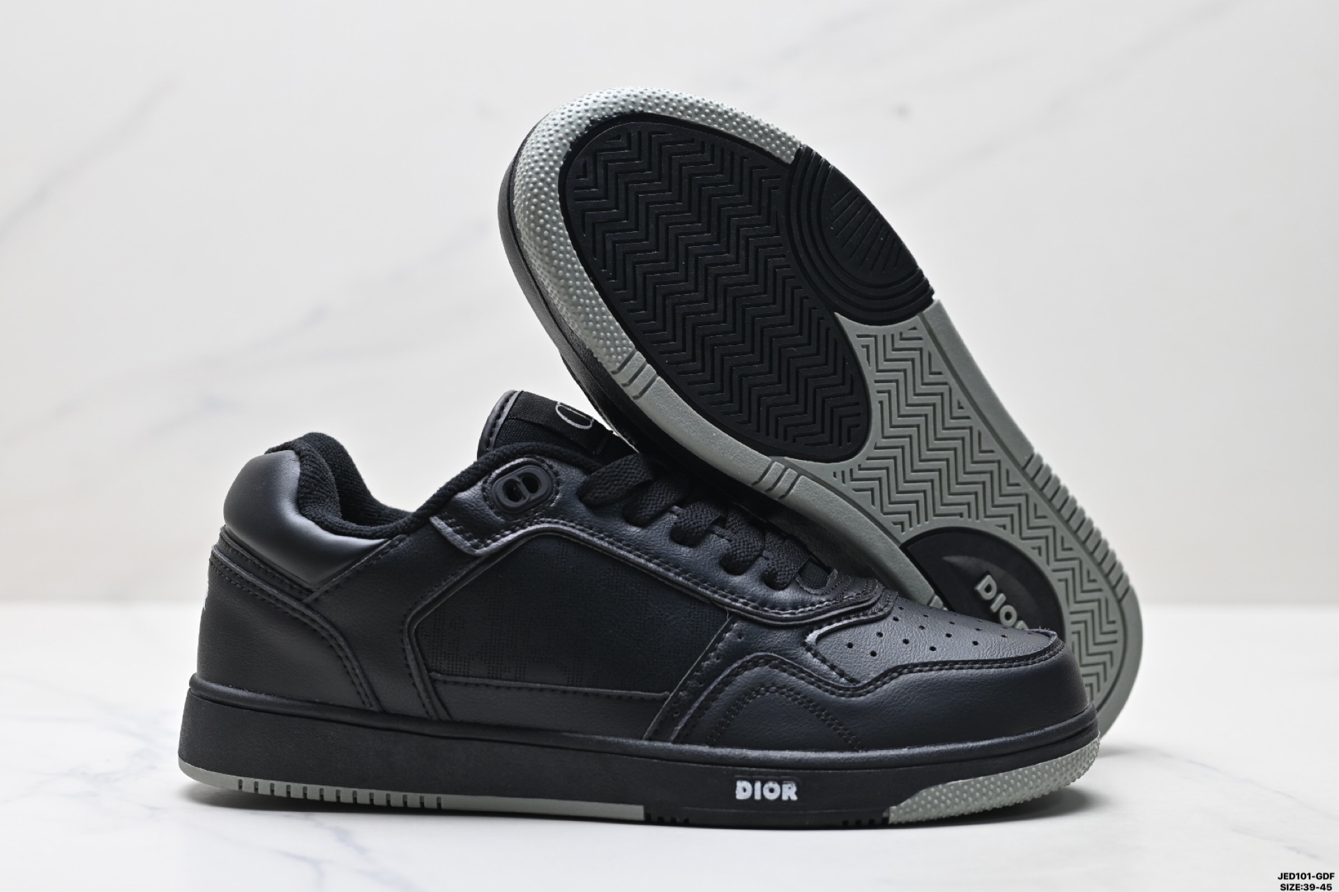 Dior B27 Zapatillas Casuales de Cuero y Tela con Logotipo, Negras, para Hombre 6 i1749054244951 3539 0 4