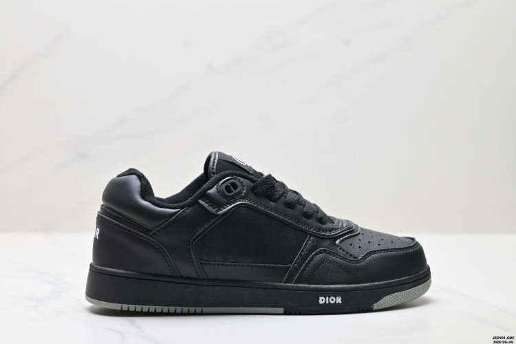 Dior B27 Zapatillas Casuales de Cuero y Tela con Logotipo, Negras, para Hombre 1 Dior B27 Zapatillas Casuales de Cuero y Tela con Logotipo, Negras, para Hombre
