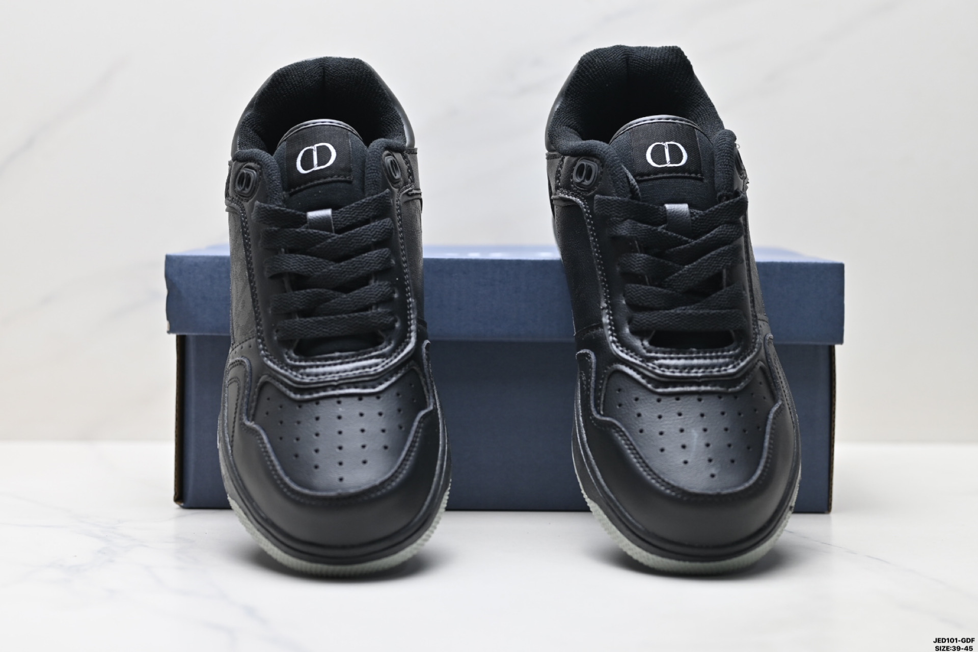 Dior B27 Zapatillas Casuales de Cuero y Tela con Logotipo, Negras, para Hombre 8 i1749054246552 3968 0 6