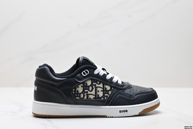 Dior B27 Men's Leather & Fabric Sneakers With Logo - Black/Beige 1 Dior B27 Men’s Leather & Fabric Sneakers With Logo – Black/Beige