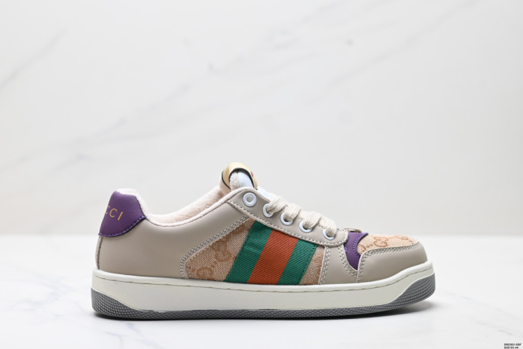 Gucci Distressed Screener Sneaker, Retro Style, Dirty Shoe Series 1 Gucci Distressed Screener Sneaker, Retro Style, Dirty Shoe Series
