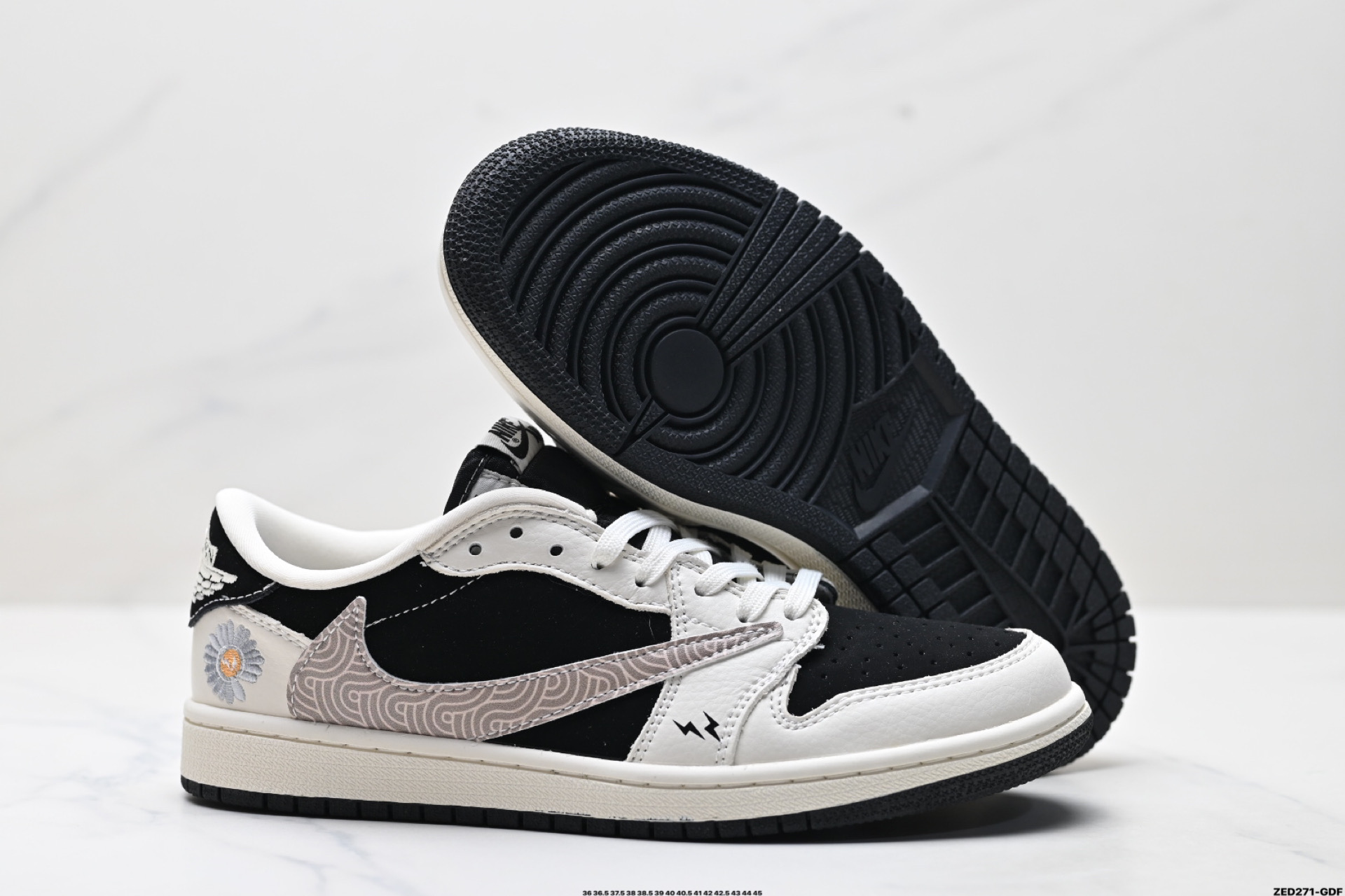 Nike Air Jordan 1 x Travis Scott AJ1倒勾 乔一倒钩 ‘DIY’定制 耐克 低帮文化篮球鞋 XS2024-047-High Quatity Cheap Brand wholesale wholesaler seller Clothes Bags handbags Sneakers Top Fashion Clothing Shoes from China Factory Chinese suppliers best Quality Beautiful Price Nike Air Jordan 1 x Travis Scott AJ1倒勾 乔一倒钩 ‘DIY’定制 耐克 低帮文化篮球鞋 XS2024-047