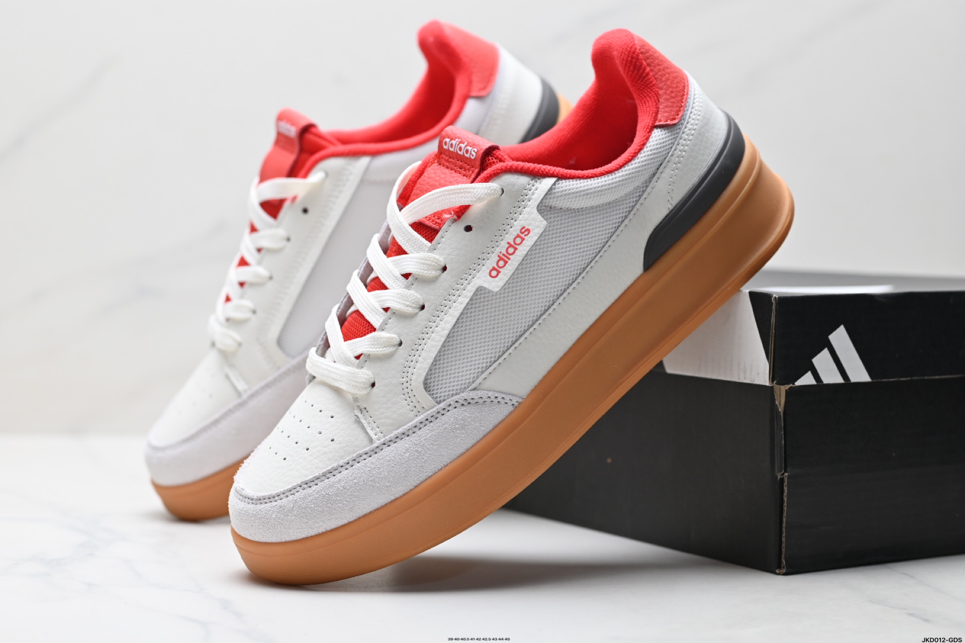 Adidas/阿迪达斯板鞋休闲运动潮流百搭男士皮革拼接网布情侣款 JS0237