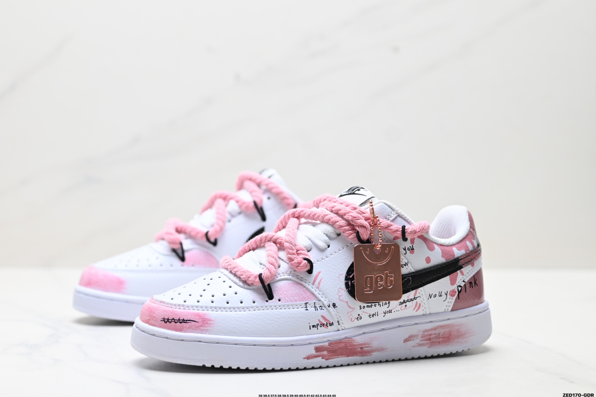 NIKE COURT VISION LO ‘DIY’定制 低帮百搭 透气休闲运动板鞋 DH3158-101