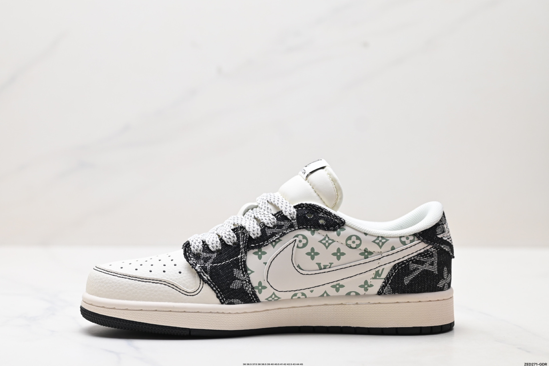 Nike Air Jordan 1 x Travis Scott AJ1倒勾 乔一倒钩 ‘DIY’定制 耐克 低帮文化篮球鞋  YX5066-327