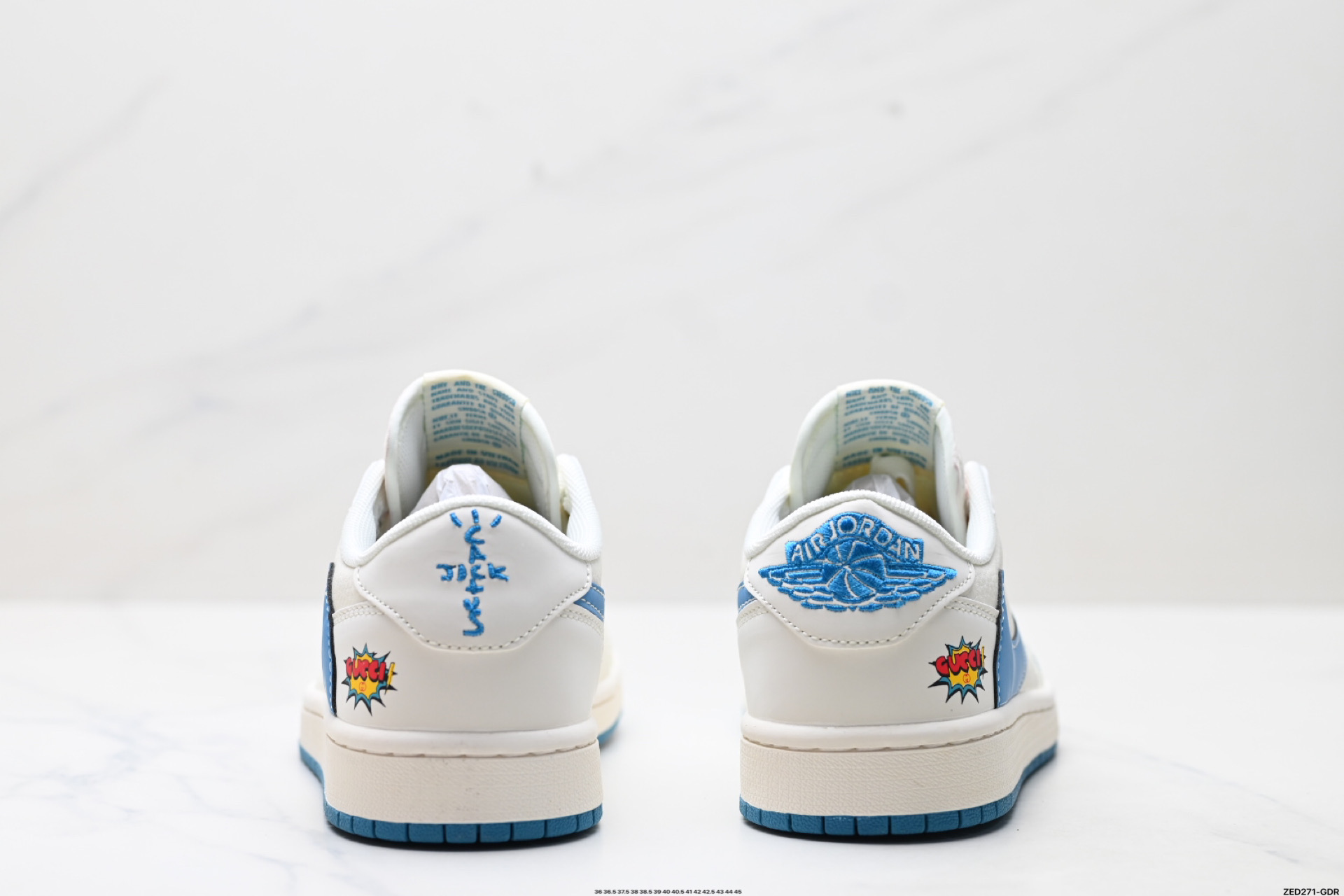 Nike Air Jordan 1 x Travis Scott AJ1倒勾 乔一倒钩 ‘DIY’定制 耐克 低帮文化篮球鞋 ZH2598-165